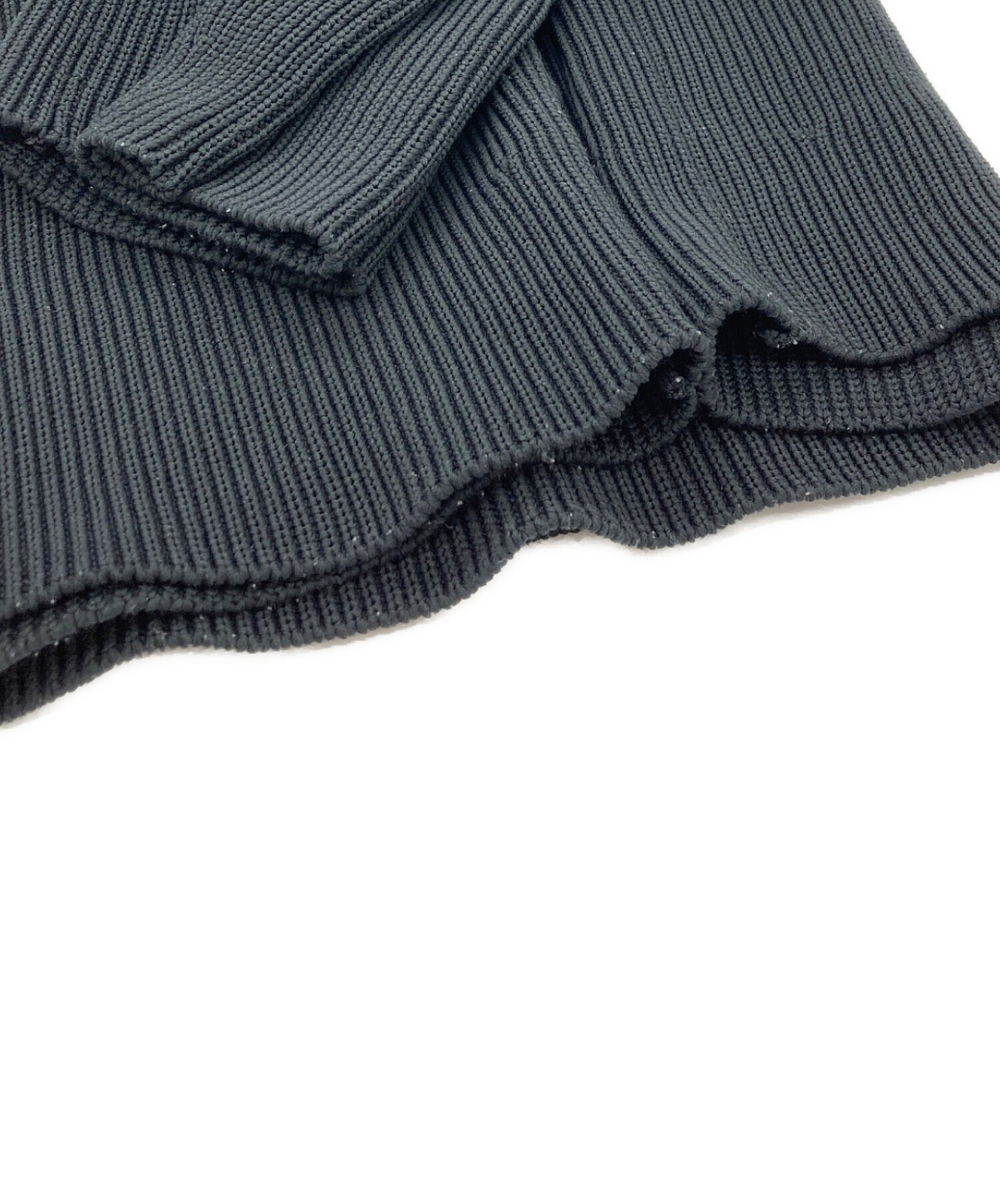 中古・古着通販】teatora (テアトラ) CARTRIDGE KNIT CREW 7G ブラック 