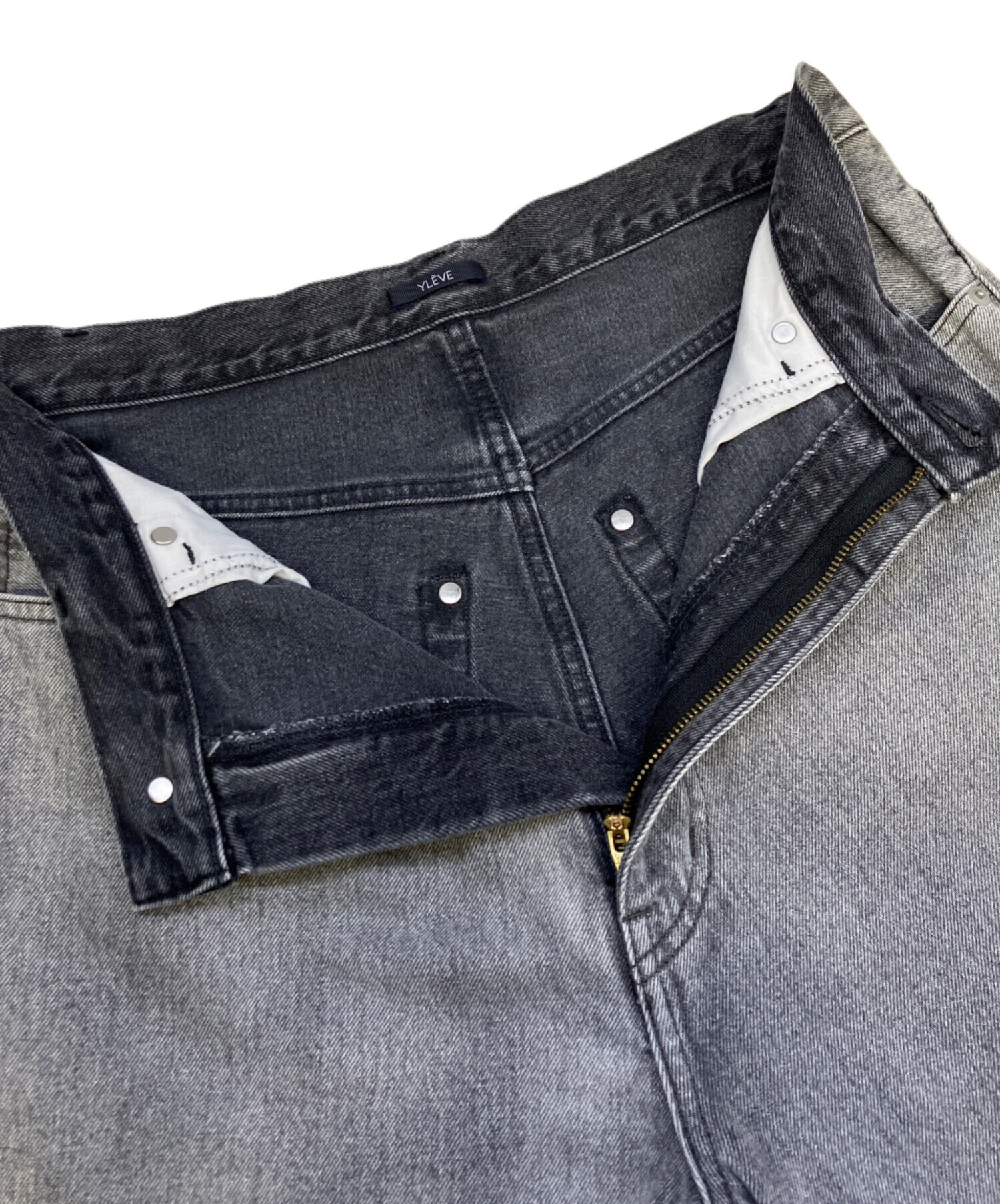 中古・古着通販】YLEVE (イレーヴ) 13.5oz DENIM BAGGY FADE ブラック