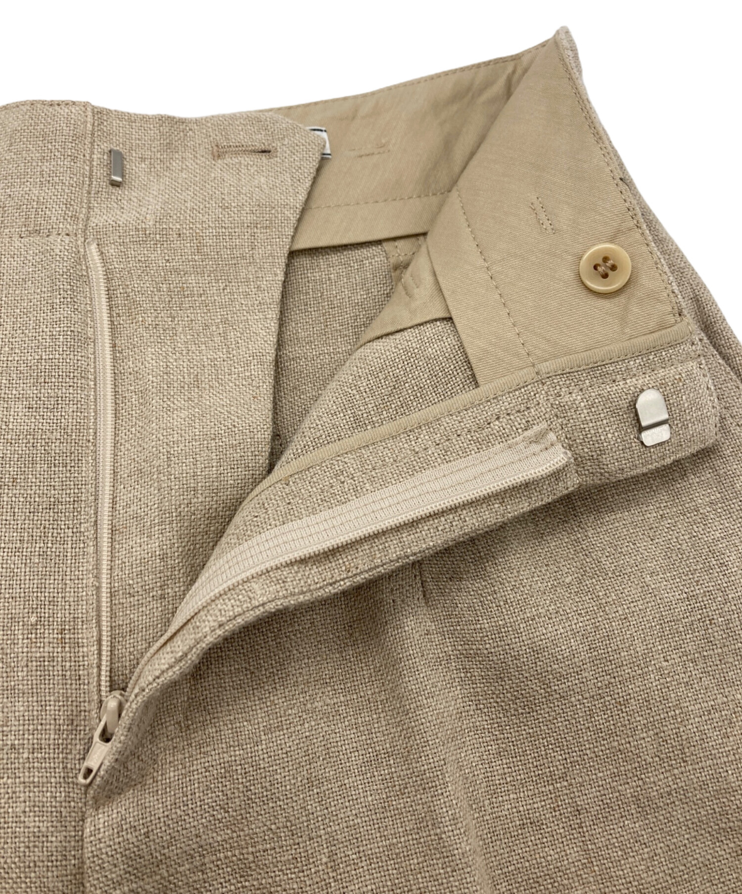 中古・古着通販】BEIGE (ベイジ) リネンシンチバックワイドパンツ 
