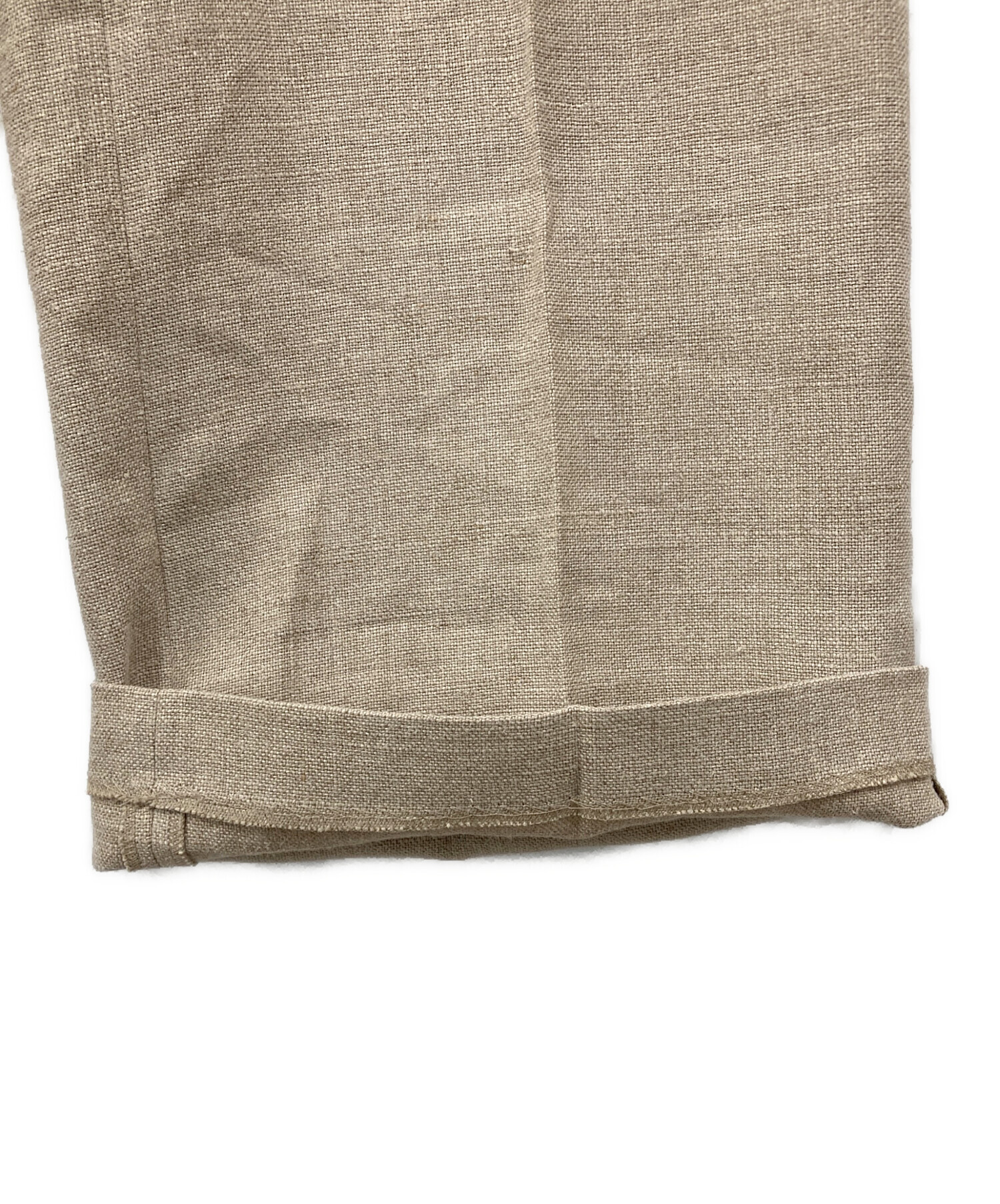 中古・古着通販】BEIGE (ベイジ) リネンシンチバックワイドパンツ 