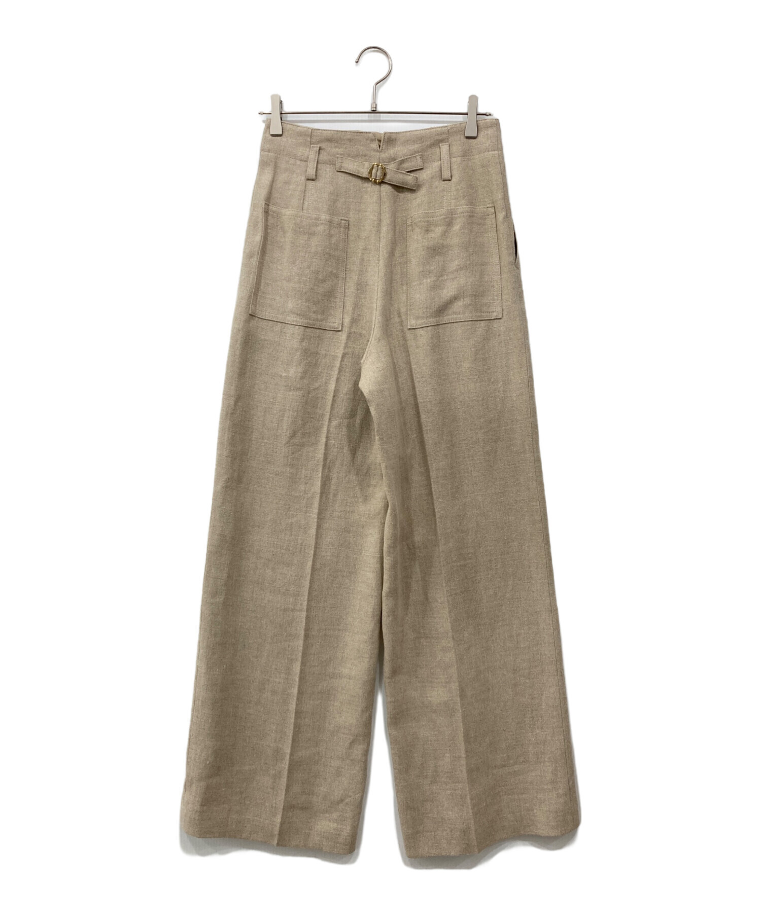 中古・古着通販】BEIGE (ベイジ) リネンシンチバックワイドパンツ 