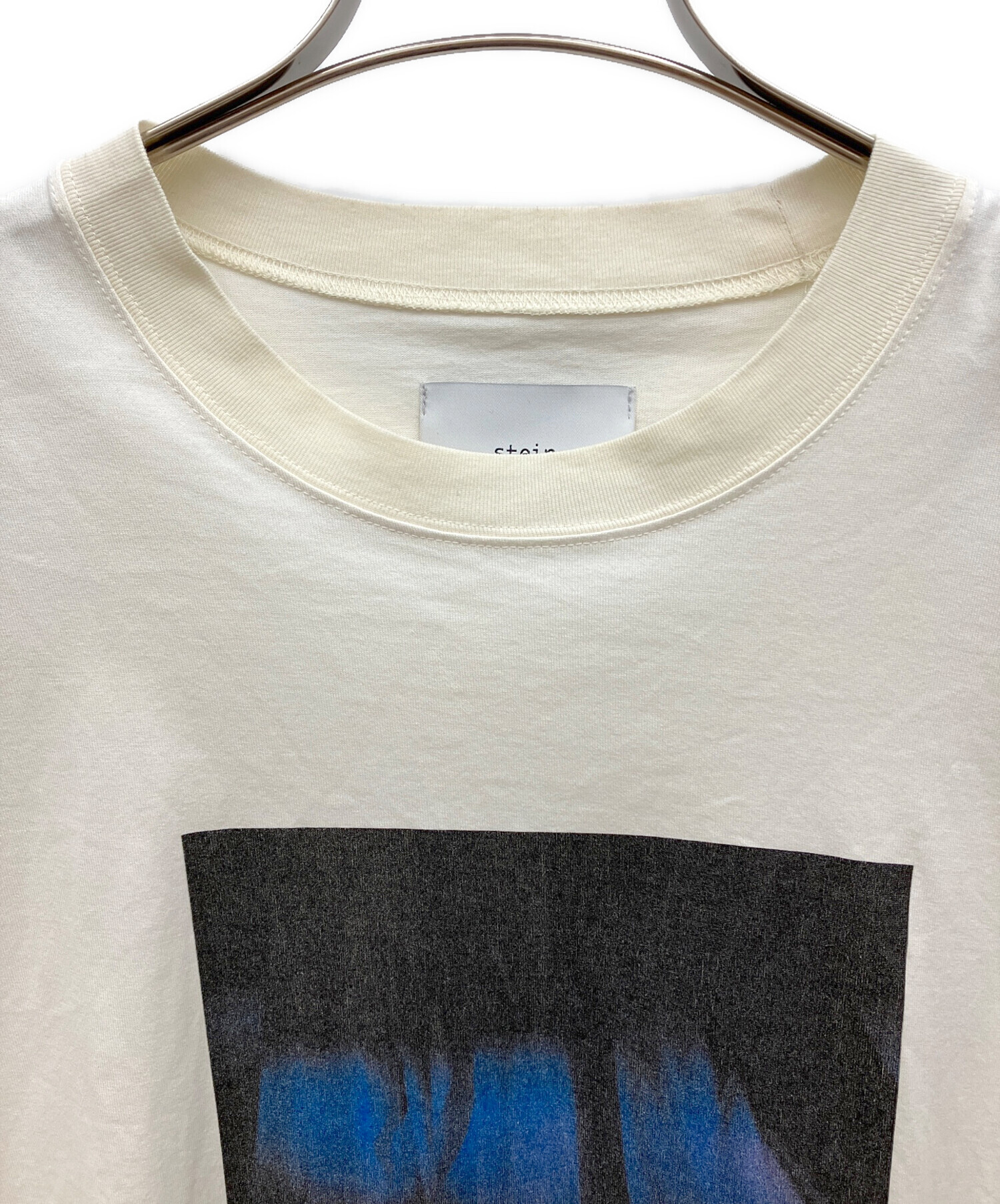 中古・古着通販】stein (シュタイン) プリントTシャツ ホワイト サイズ