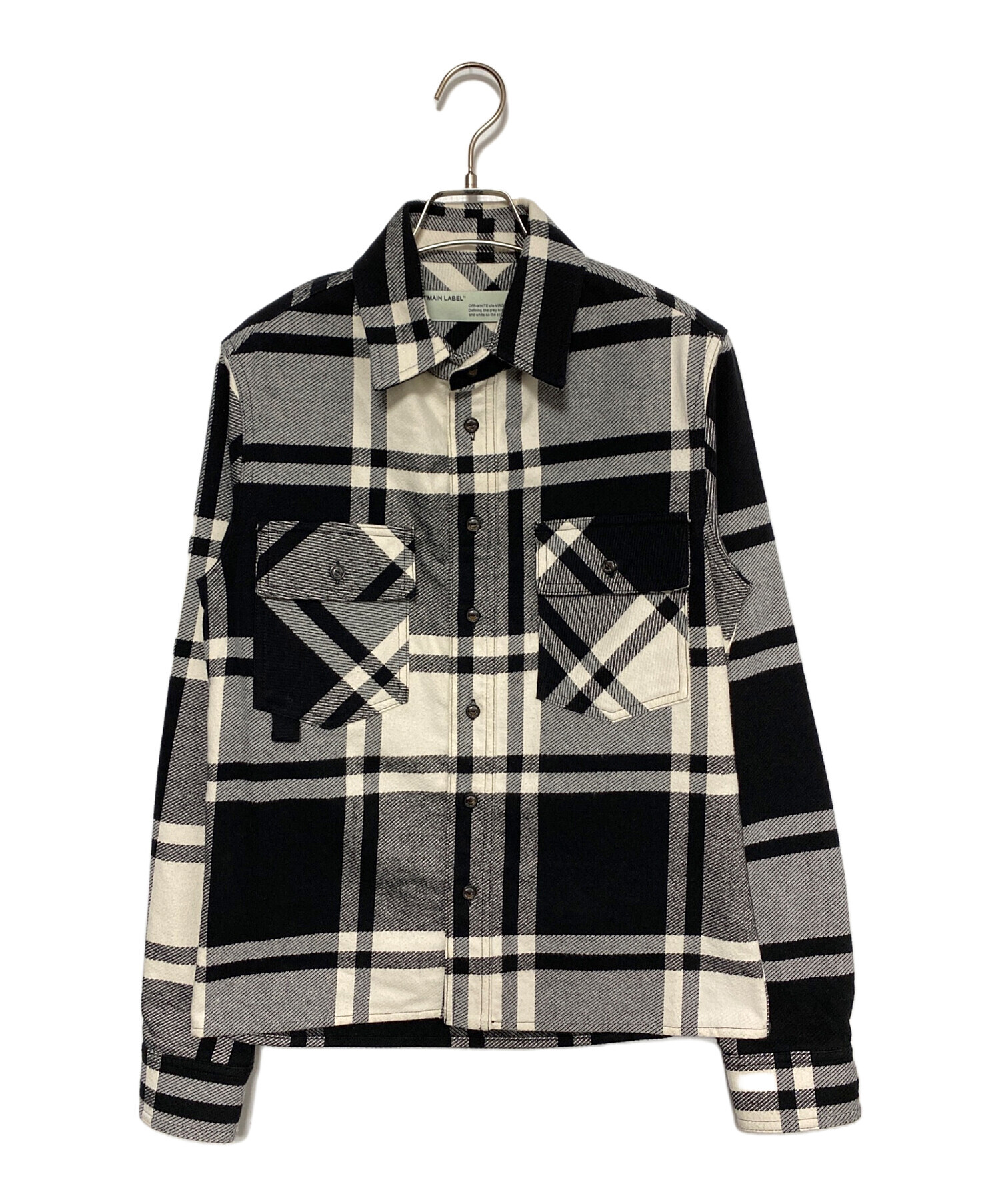 中古・古着通販】OFFWHITE (オフホワイト) STENCIL FLANNEL SHIRT