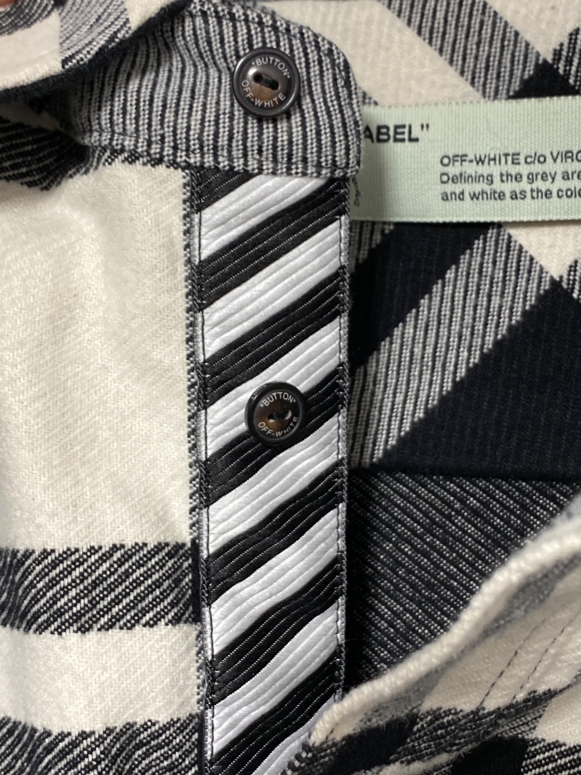 中古・古着通販】OFFWHITE (オフホワイト) STENCIL FLANNEL SHIRT