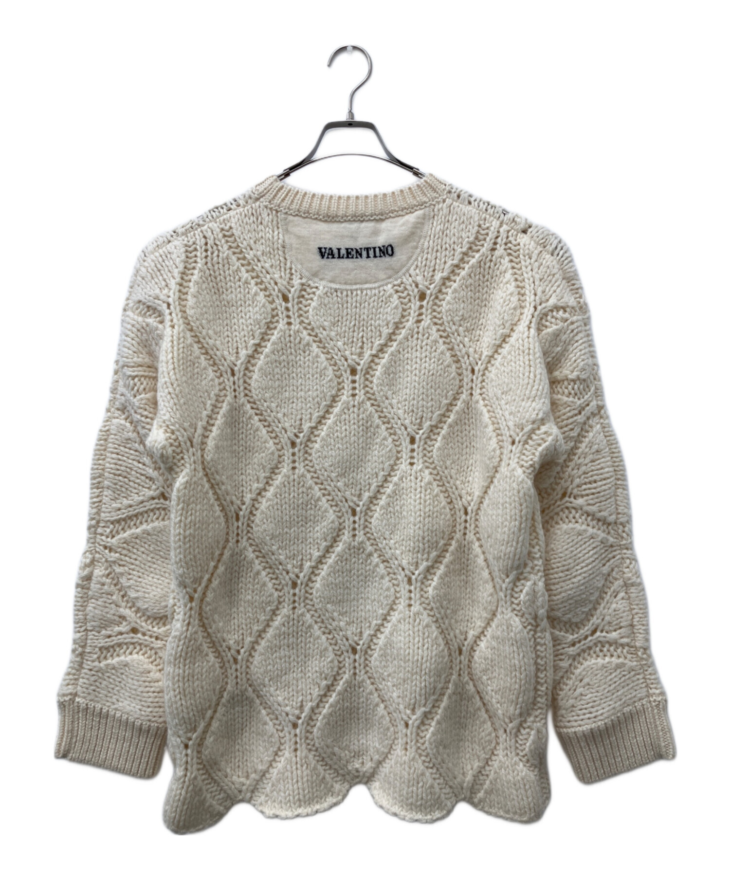 中古・古着通販】VALENTINO (ヴァレンティノ) ロゴケーブルニット