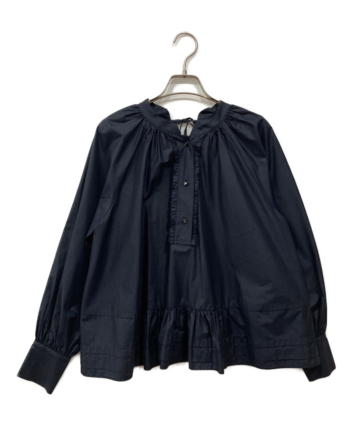 中古・古着通販】Sono (ソーノ) 2WAY ノーブルフレアブラウス ネイビー