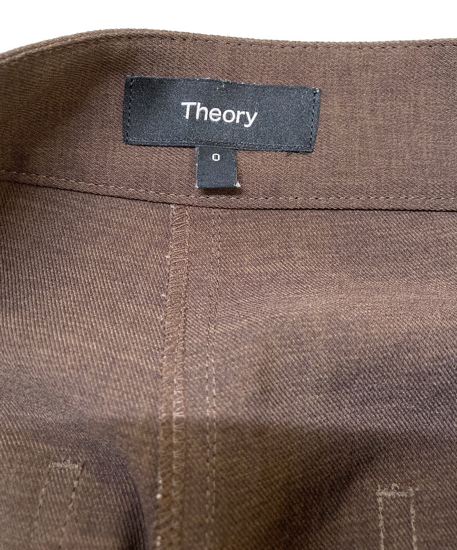中古・古着通販】theory (セオリー) ワイドパンツ ブラウン｜ブランド