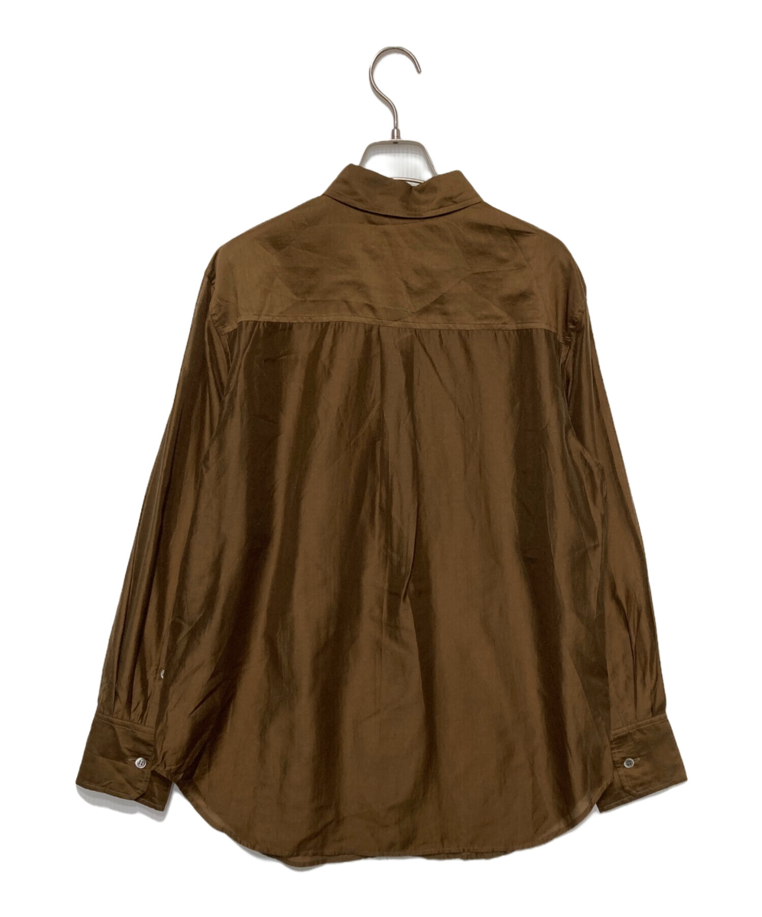 中古・古着通販】theory (セオリー) Sheer Shirting BF Shirt ブラウン