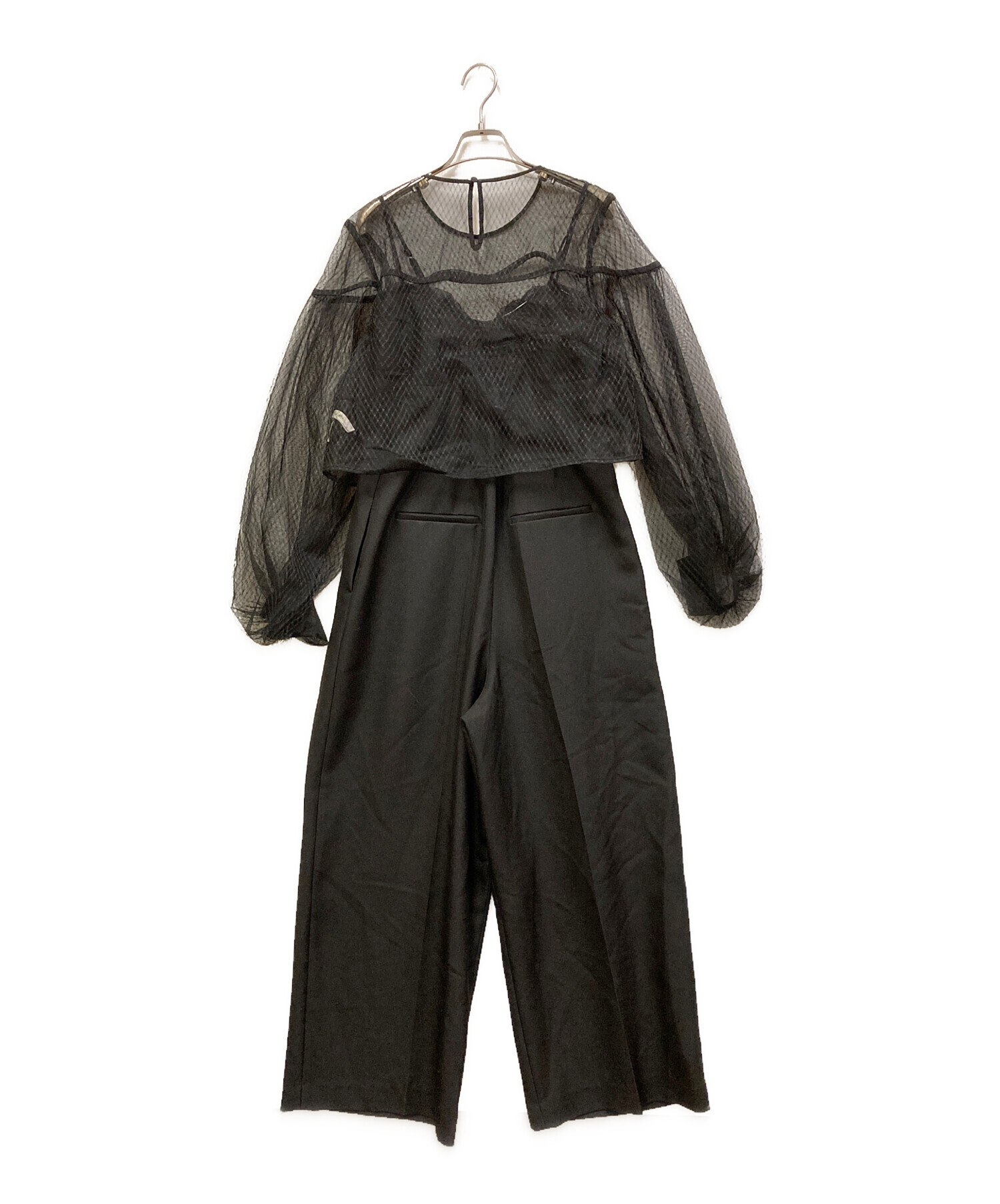 中古・古着通販】AMERI (アメリ) NET TULLE TOP LAYERED ROMPERS