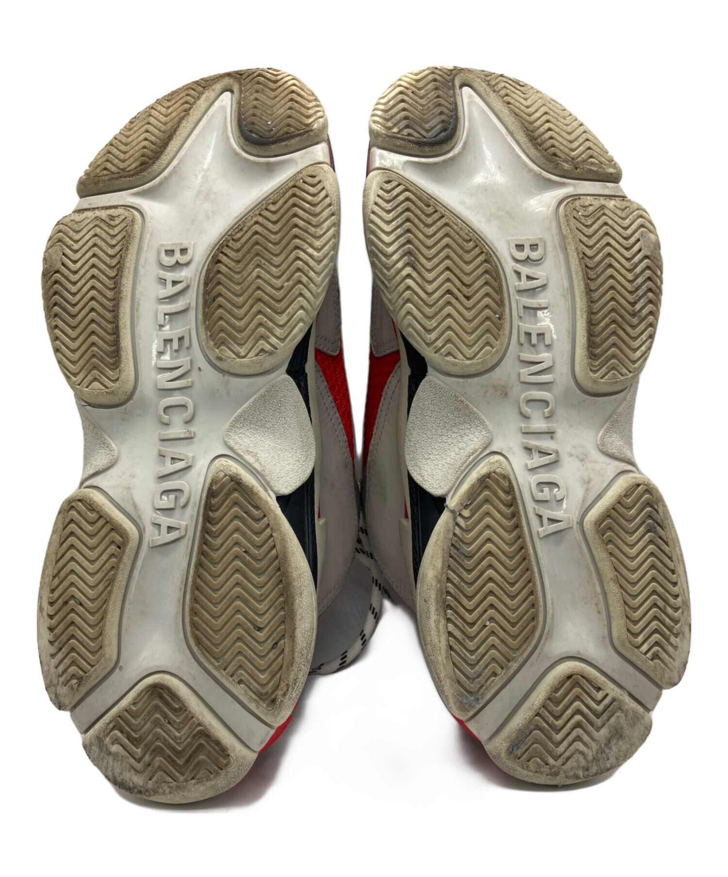 中古・古着通販】BALENCIAGA (バレンシアガ) TRIPLE S グレー×レッド 