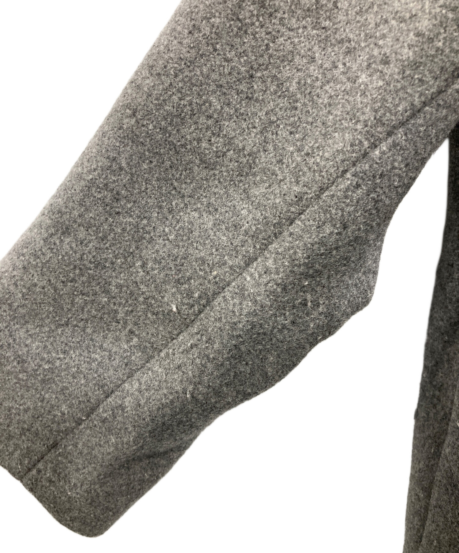 セントデールウール ノーカラーミドルコート　36 グリーンレーベルリラクシング セントデールウール ノーカラーミドルコート 36 グリーン