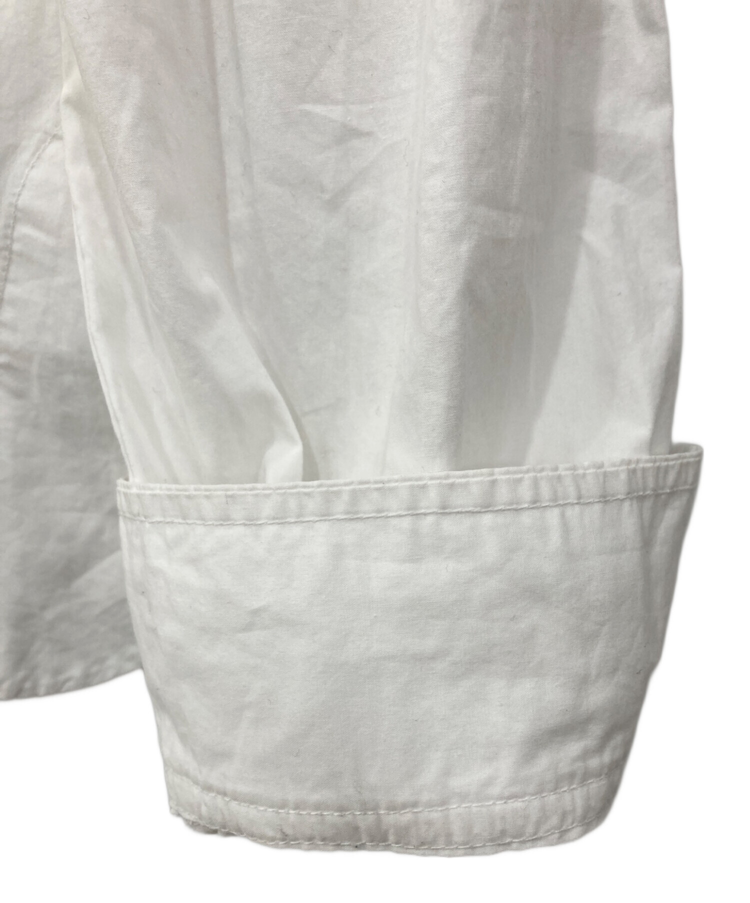 【未使用】GANNI リブブラウス 中古・古着通販】GANNI (ガニー) ビブカラーブラウス ホワイト サイズ