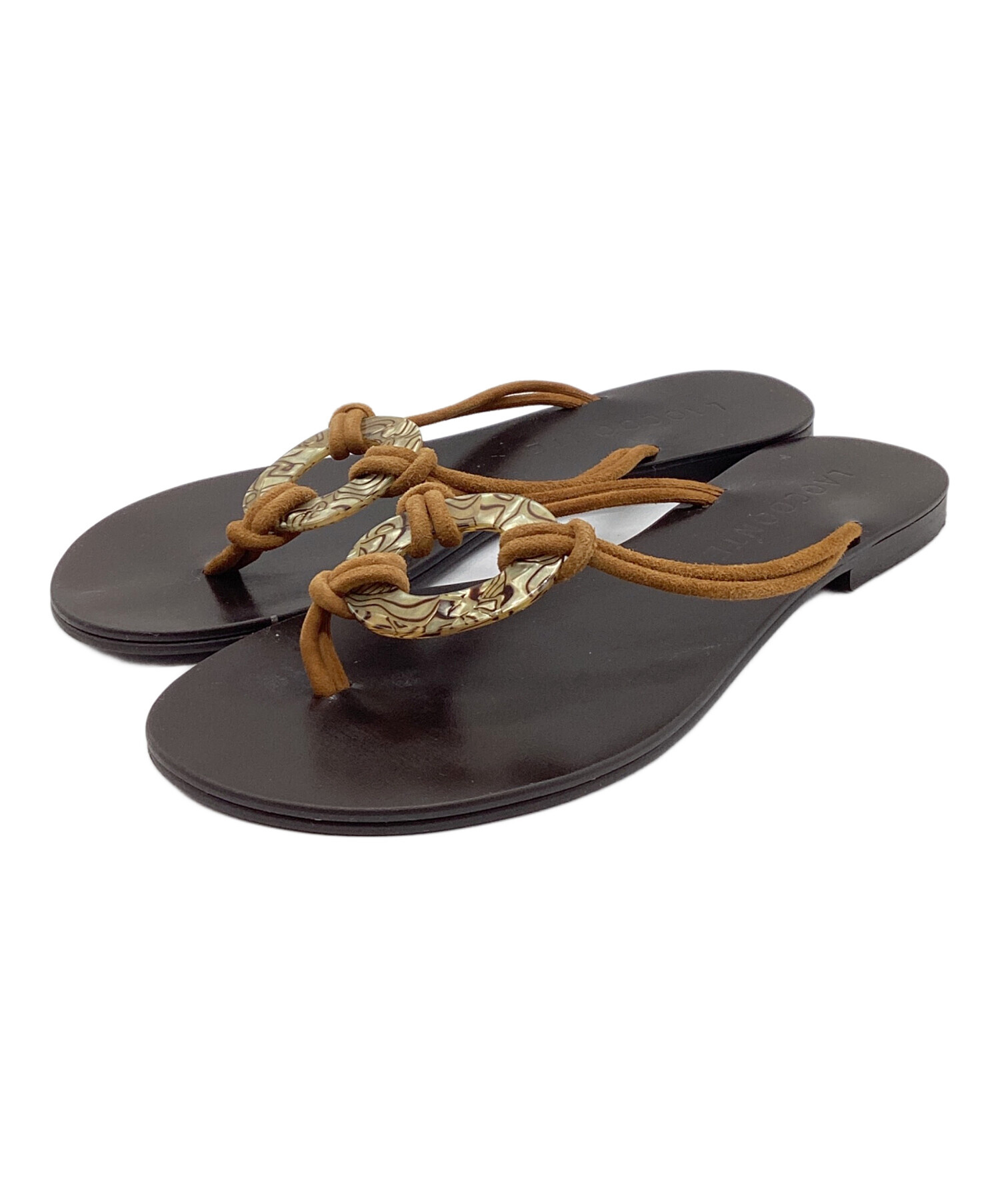 LAOCOONTE ゴールド装飾サンダル 中古・古着通販】LAOCOONTE (ラオコンテ) KALA Suede サンダル