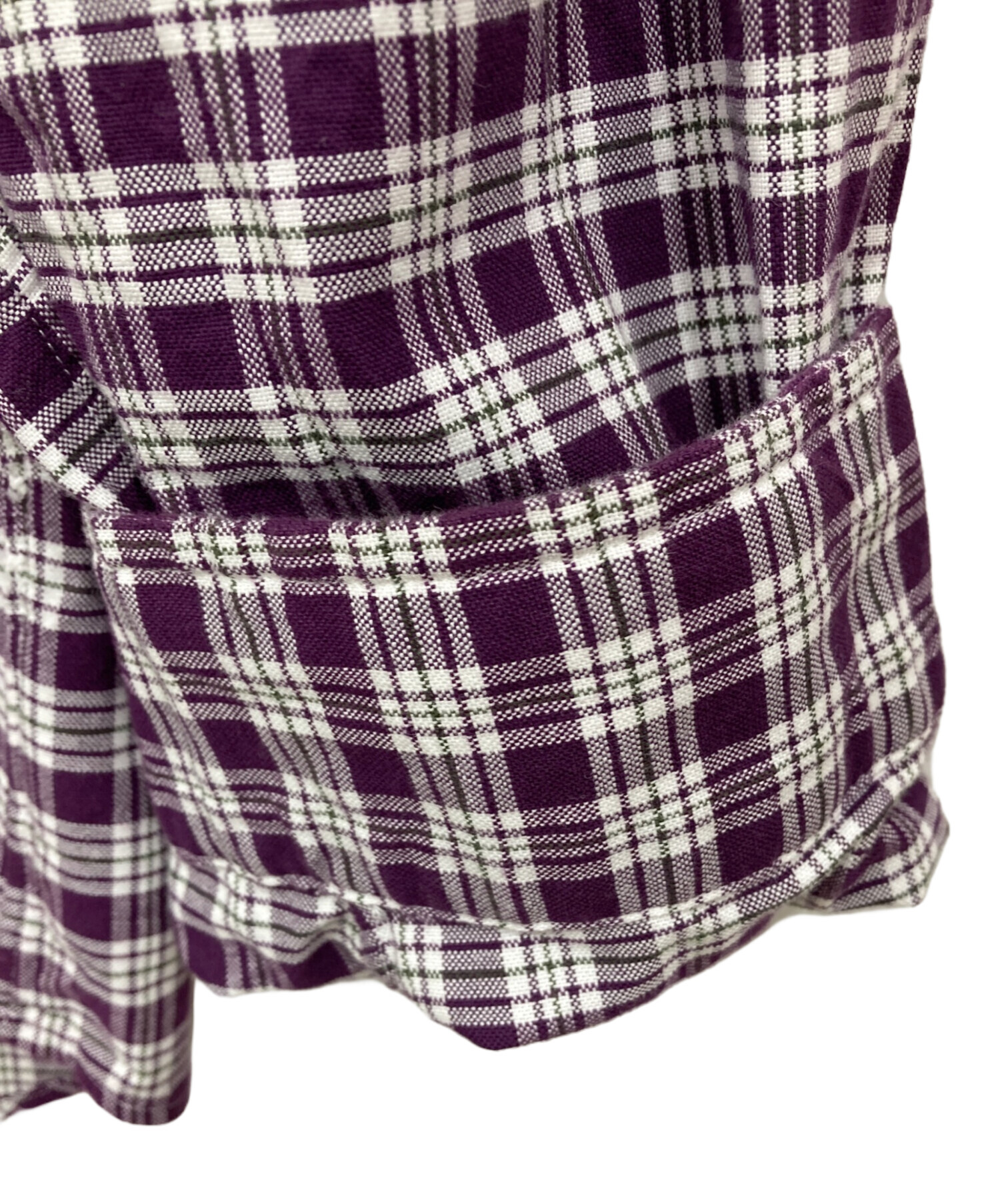 RALPH LAUREN Purple ラルフローレン チェック柄アンゴラパンツ RALPH