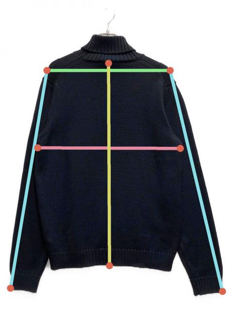 中古・古着通販】Zanone (ザノーネ) タートルネックニット ネイビー