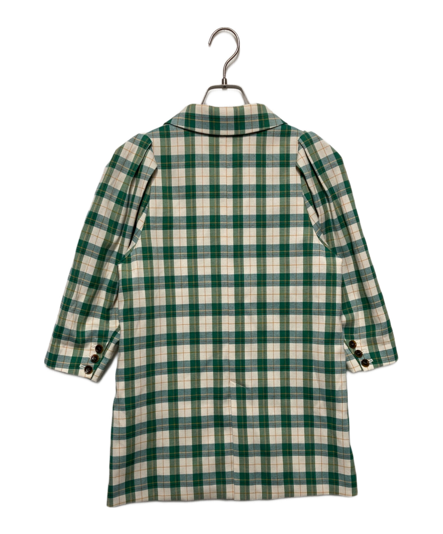 中古・古着通販】COEL (コエル) チェック柄袖ボリュームジャケット