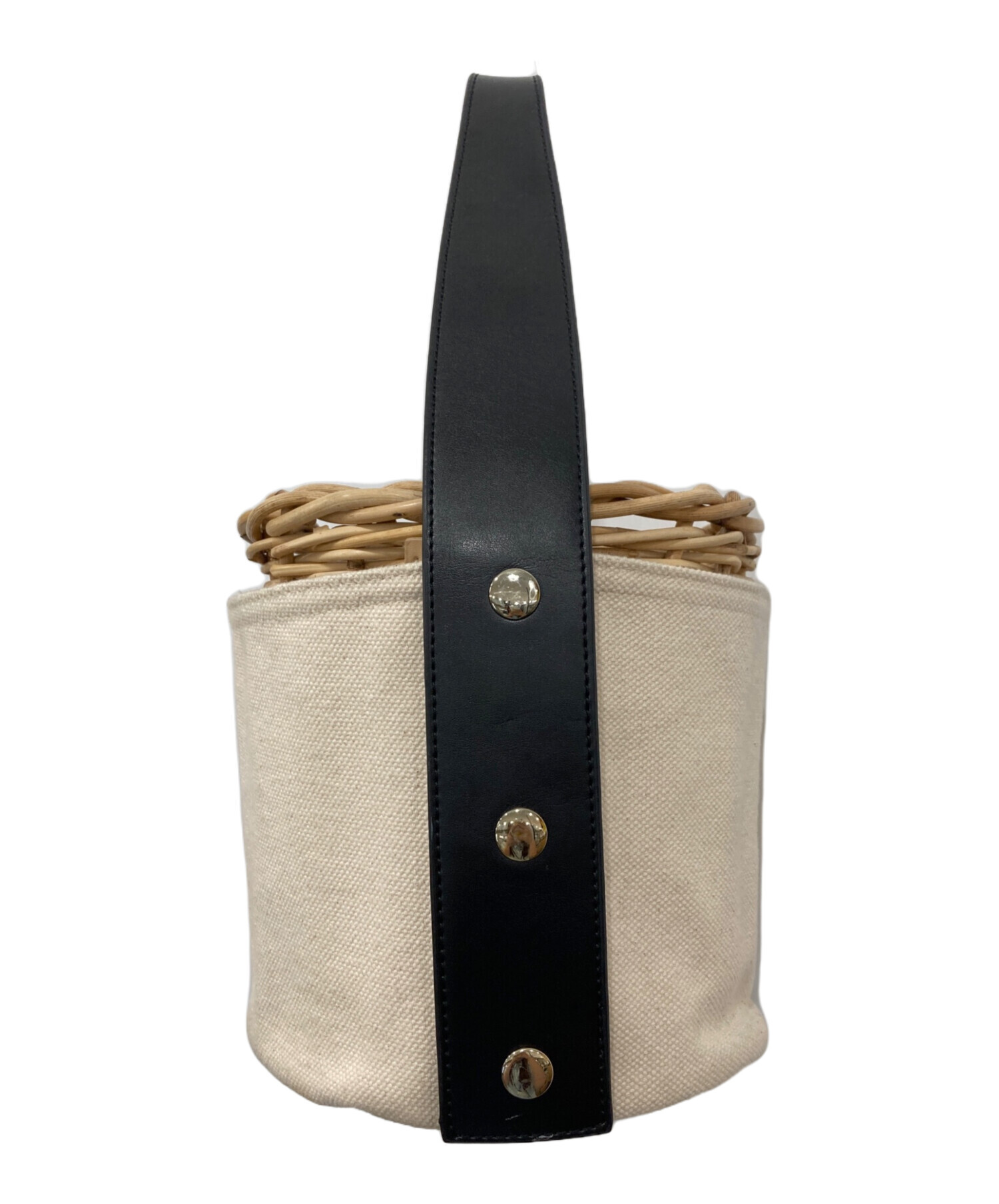 中古・古着通販】A MON GOUT (アモング) カゴバッグ ベージュ×ブラック