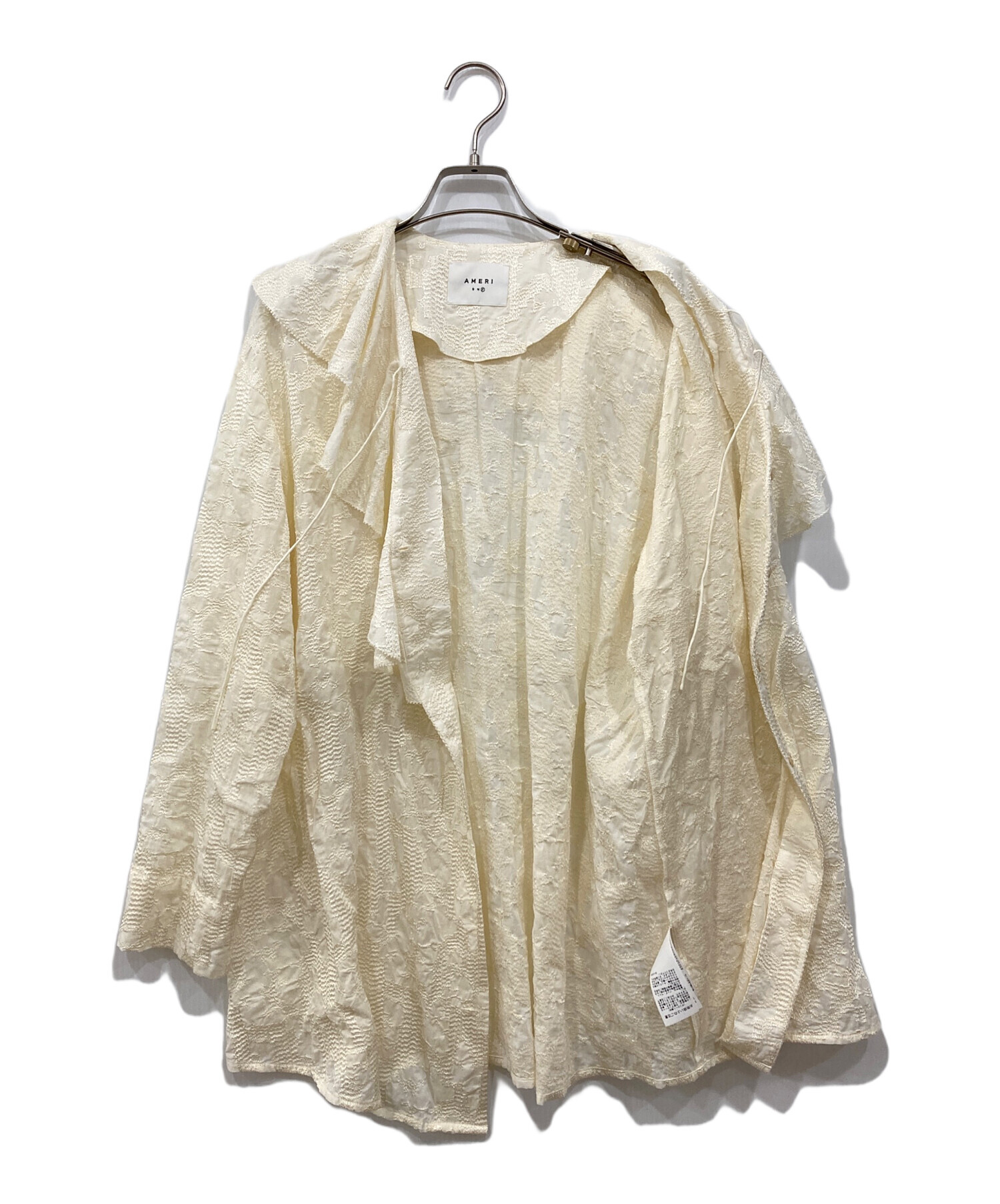 中古・古着通販】AMERI (アメリ) 2WAY EMBROIDERY RUFFLE BLOUSE