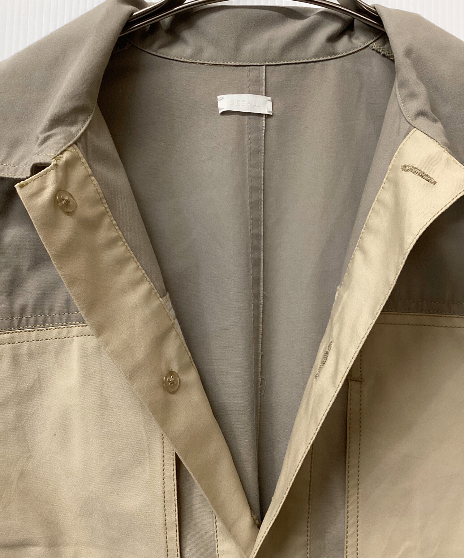 中古・古着通販】SEEALL (シーオール) RECONSTRUCTED WORK SHIRTS(リ