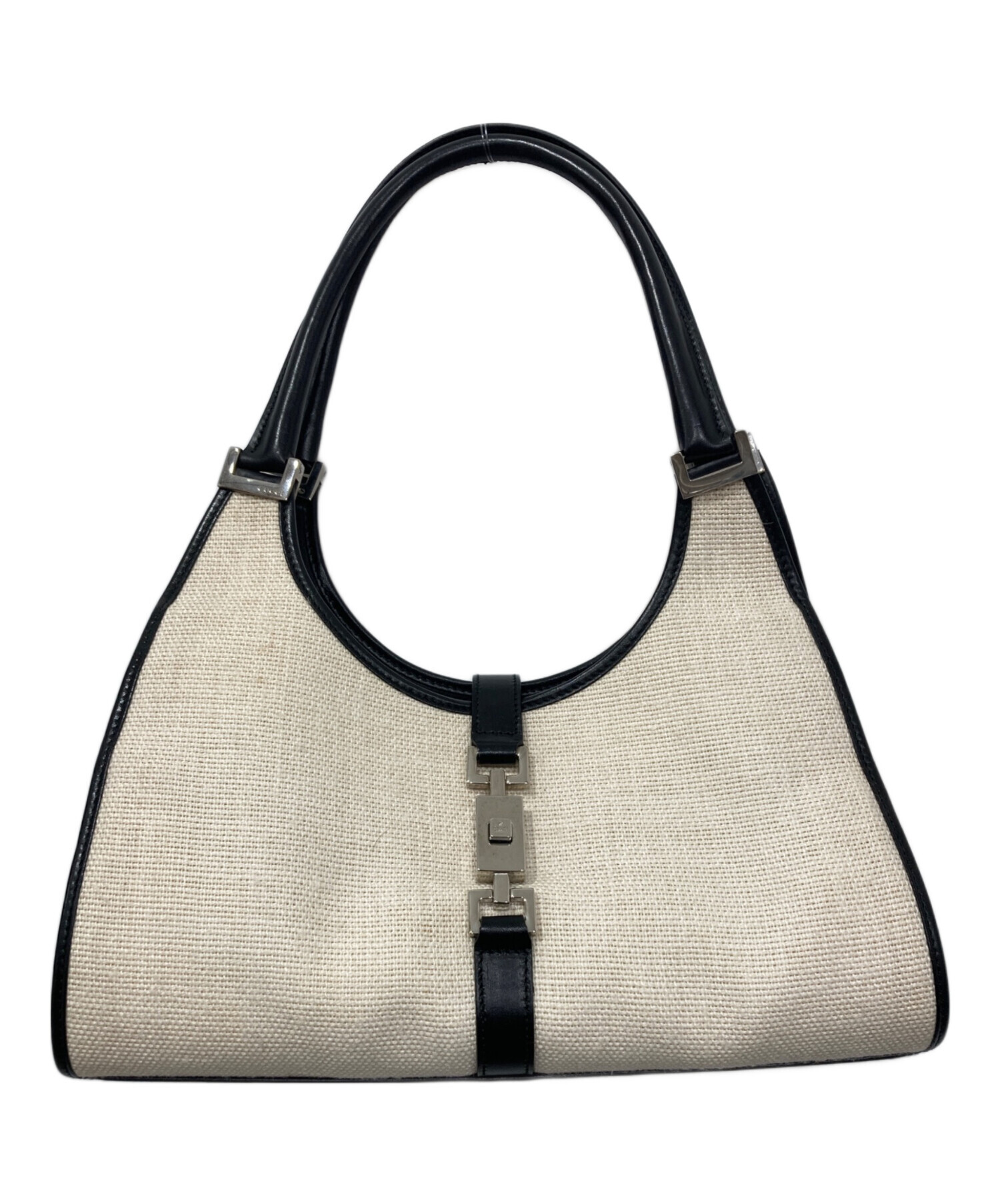 中古・古着通販】GUCCI (グッチ) ジャッキー ハンドバッグ アイボリー 