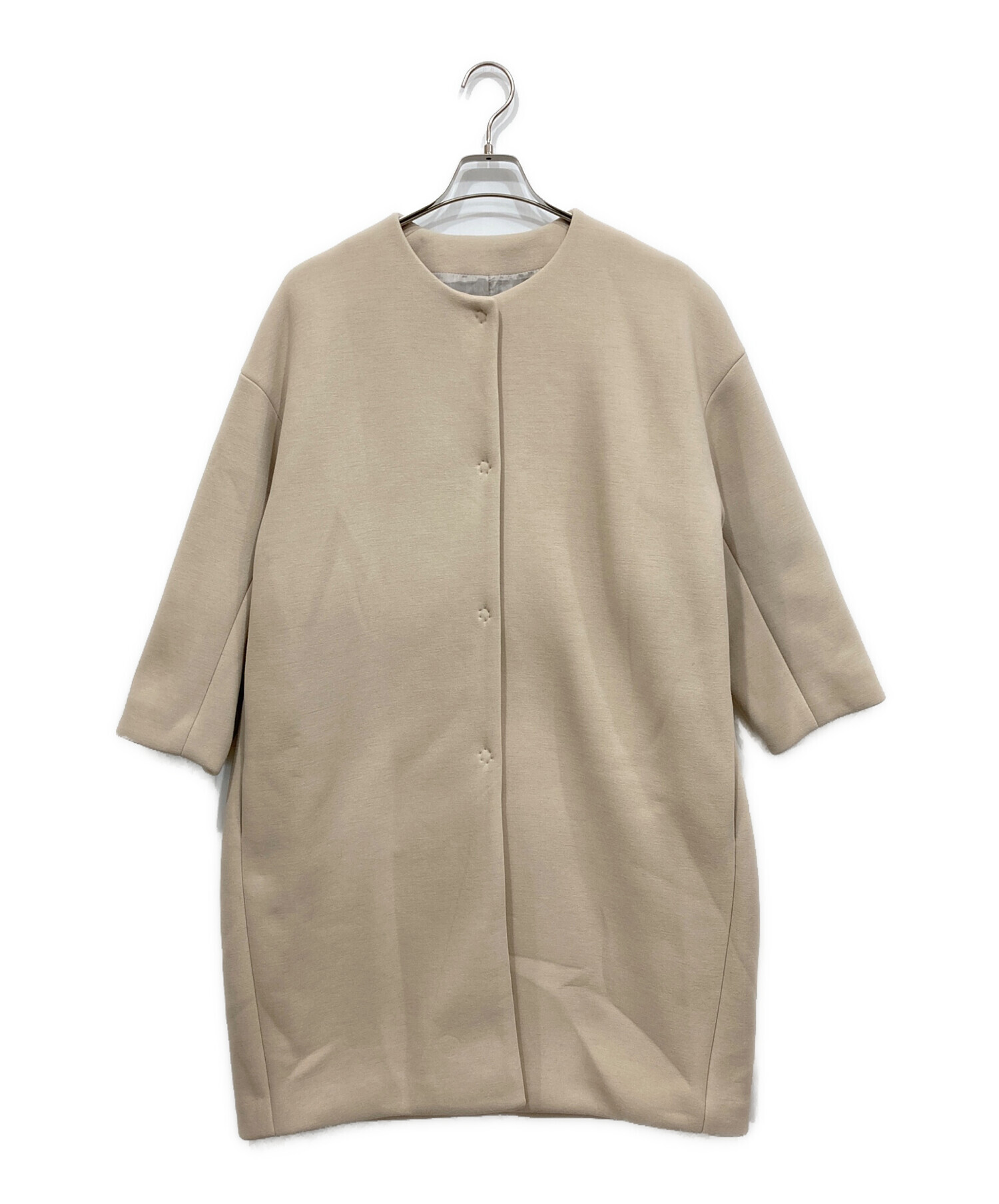 美品 近年モデル BEARDSLEY ダンボールマルコート ベージュ ノーカラー セール】 ダンボールマルコート （その他アウター）｜BEARDSLEY