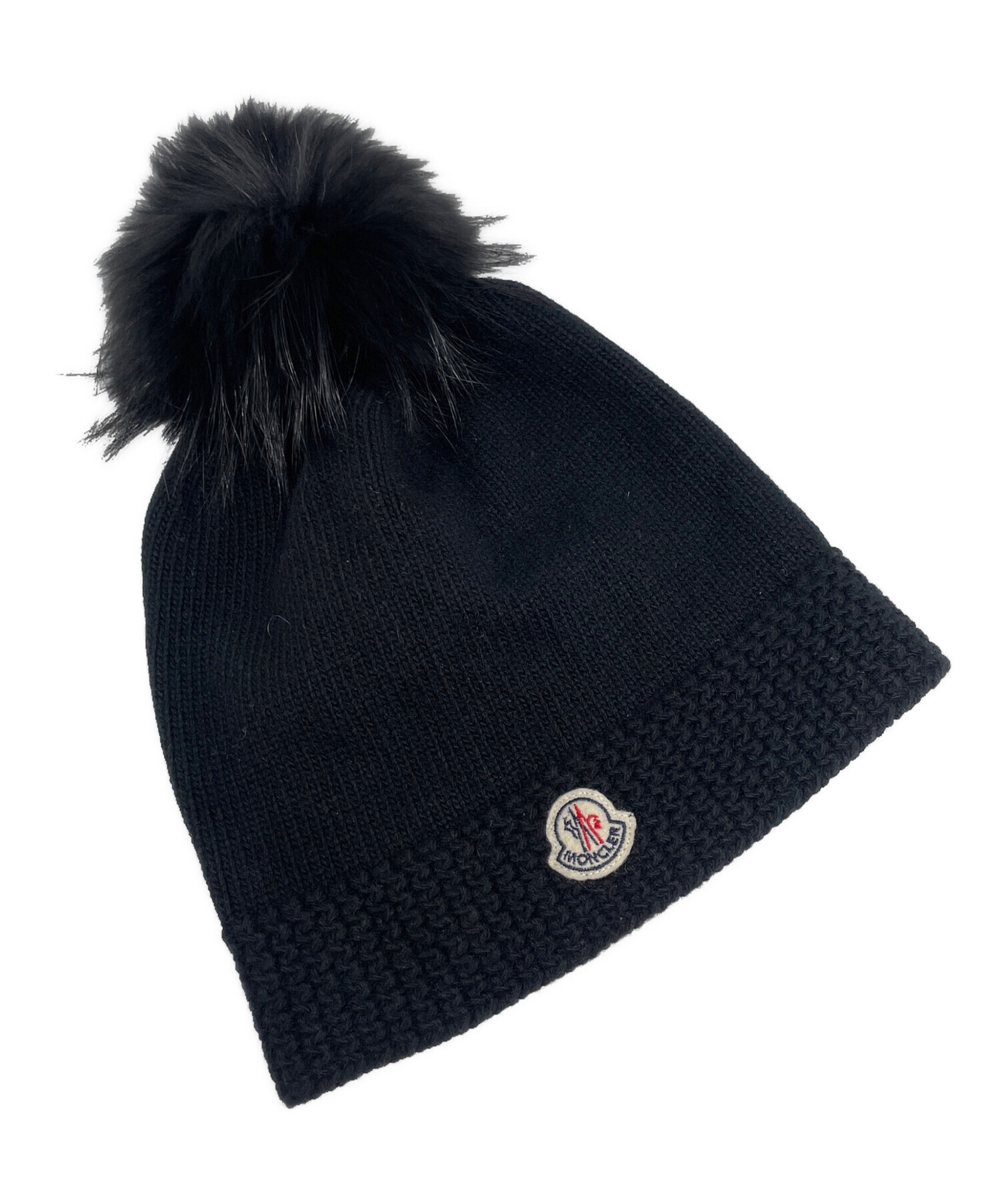 中古・古着通販】MONCLER (モンクレール) ファーポン付ニット帽