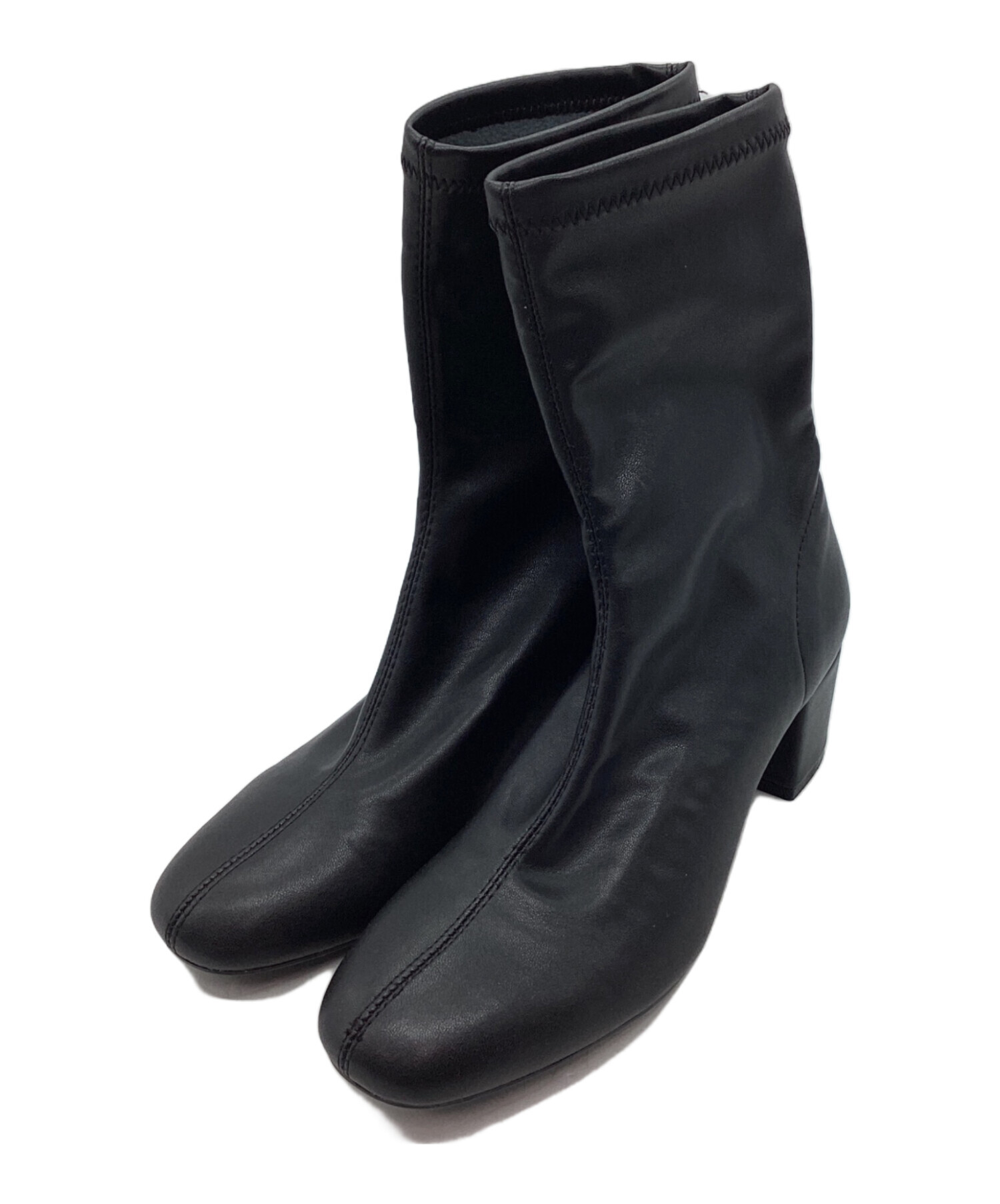 中古・古着通販】ZARA (ザラ) ソフトブロックヒールショートブーツ