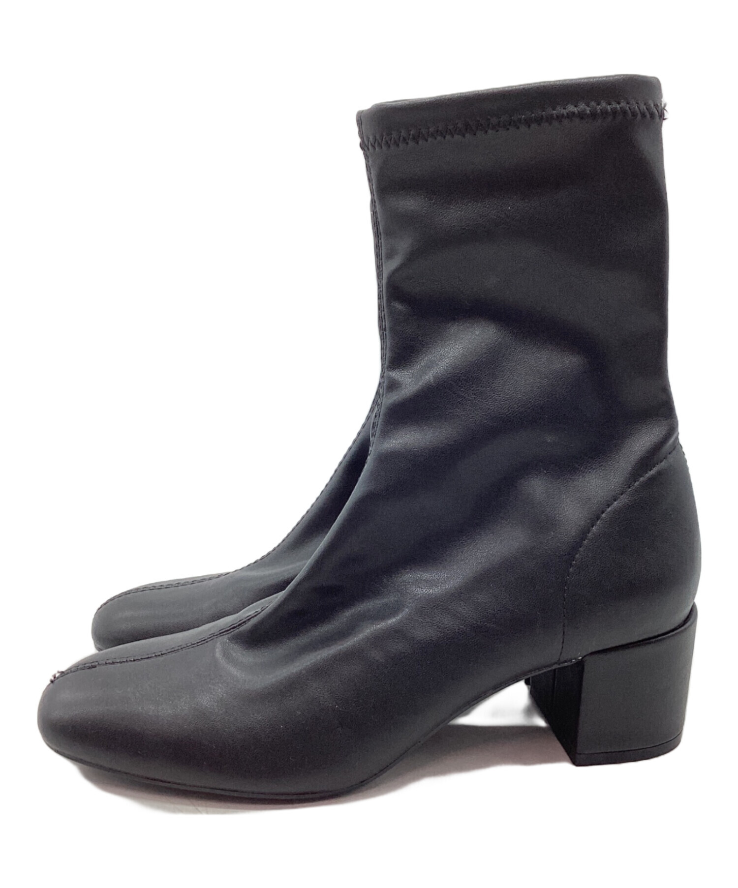 中古・古着通販】ZARA (ザラ) ソフトブロックヒールショートブーツ