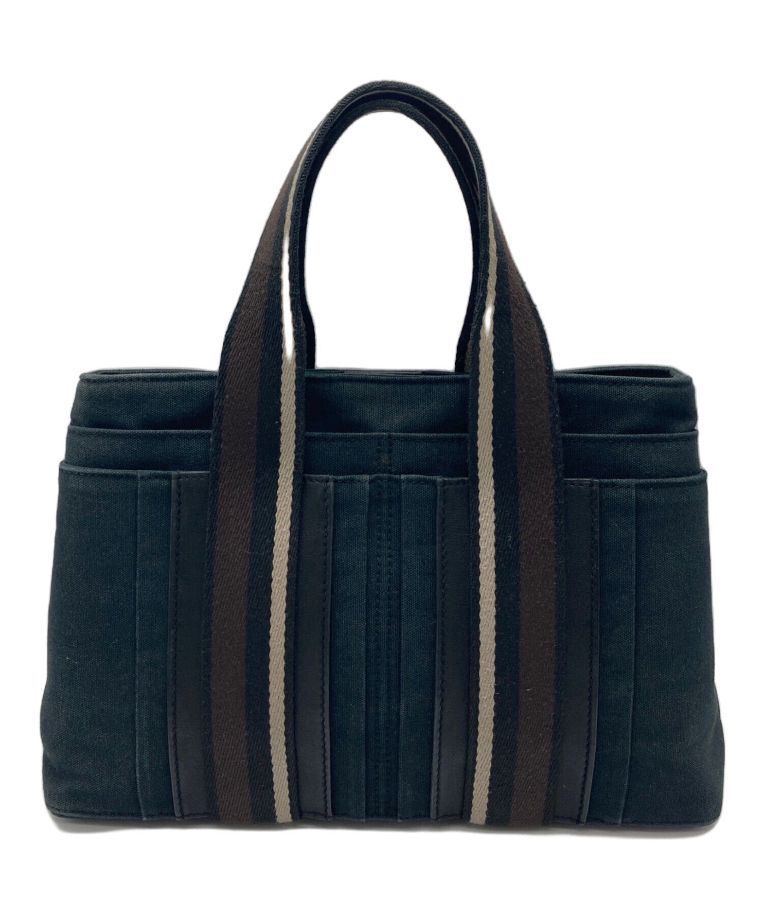 中古・古着通販】HERMES (エルメス) トートバッグ ブラック×ブラウン 