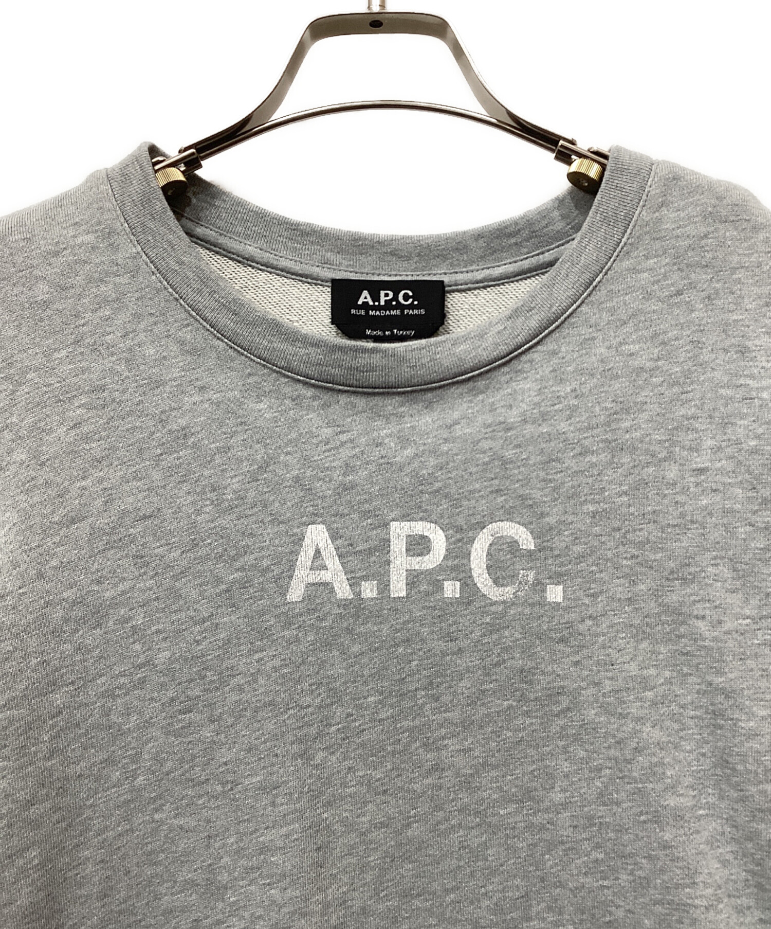 中古・古着通販】A.P.C. (アーペーセー) ロゴクルーネックスウェット 