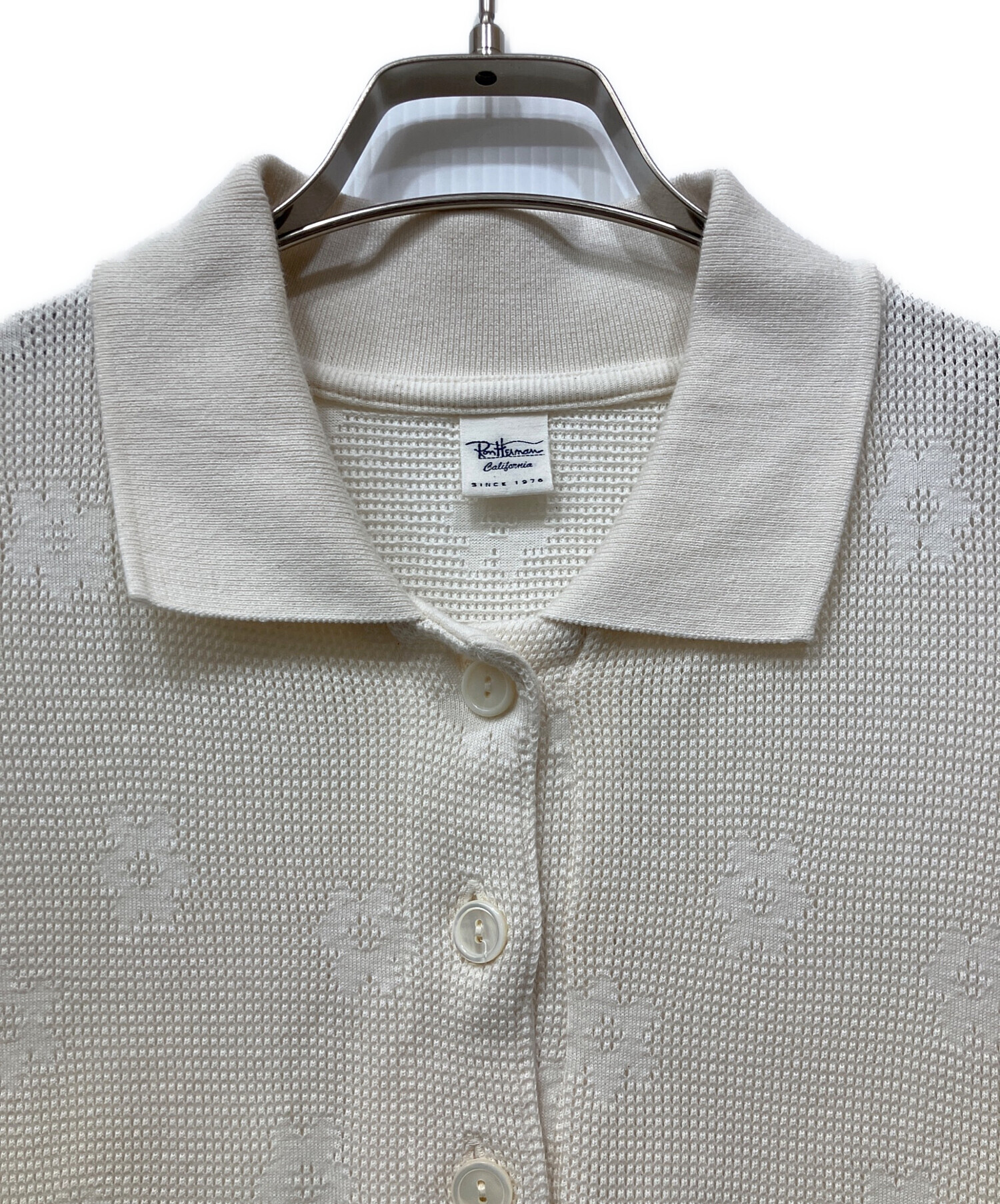 Ron Hermanロンハーマン フラワーワッフル　ポロ　Sサイズ 中古・古着通販】Ron Herman (ロンハーマン) Flower Waffle Polo Shirt