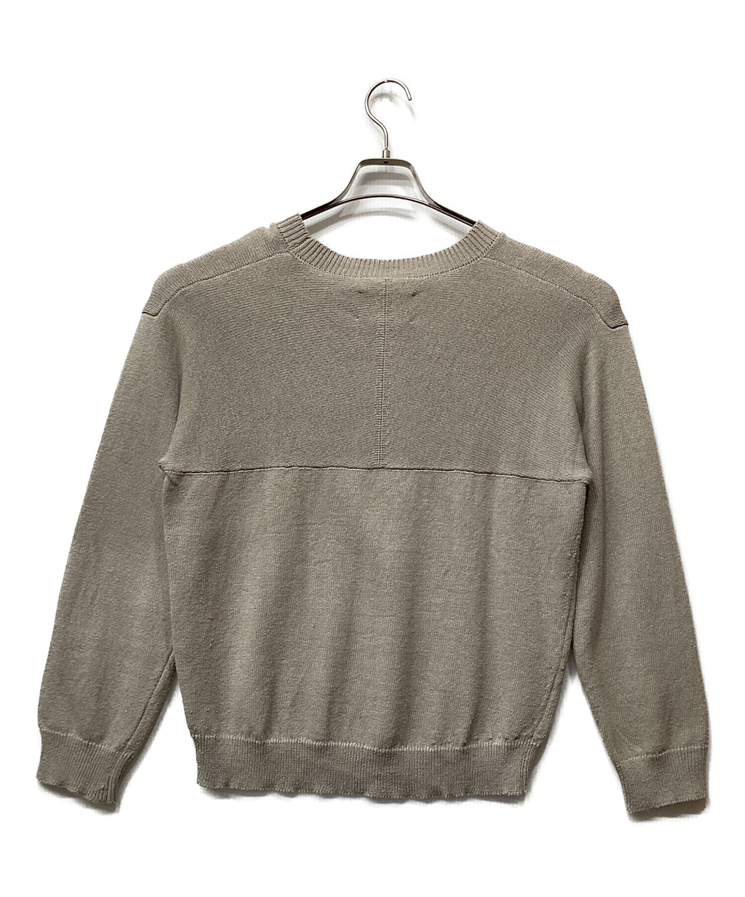中古・古着通販】nanamica (ナナミカ) 7G Crew Neck Sweater ベージュ 