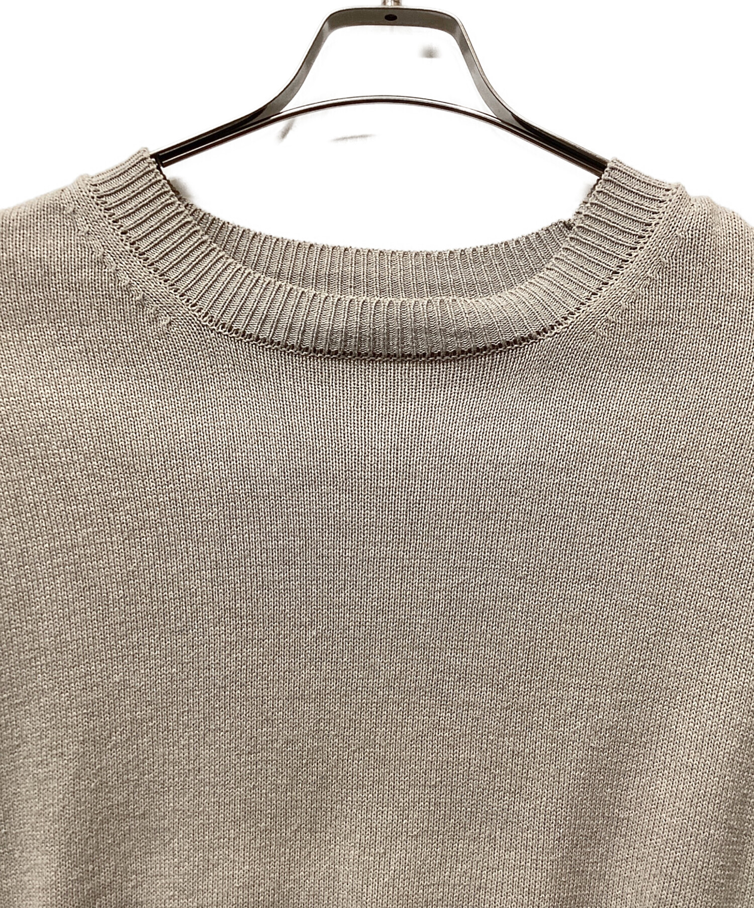 中古・古着通販】nanamica (ナナミカ) 7G Crew Neck Sweater ベージュ