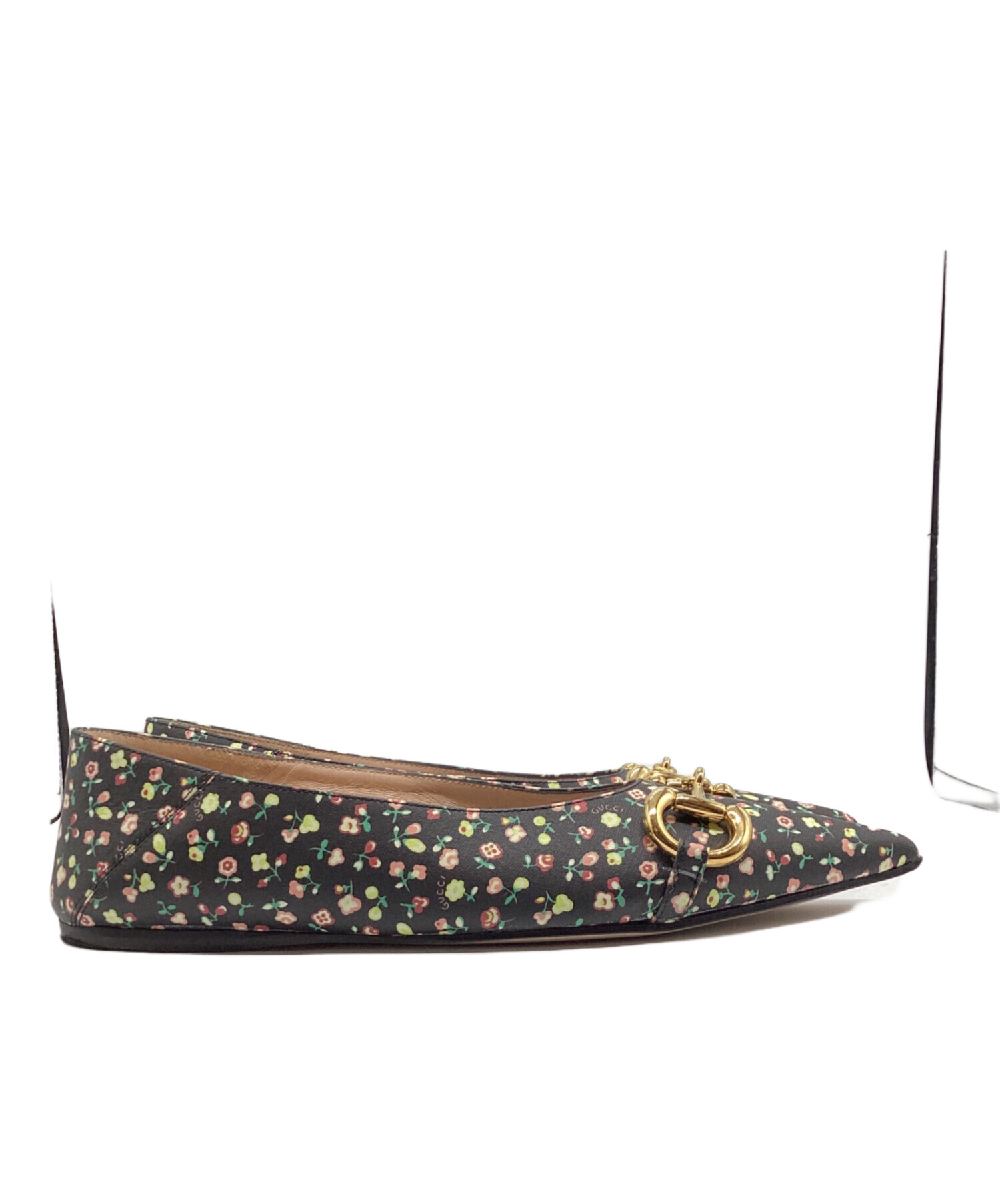中古・古着通販】GUCCI (グッチ) Liberty floral ballet flat ブラック