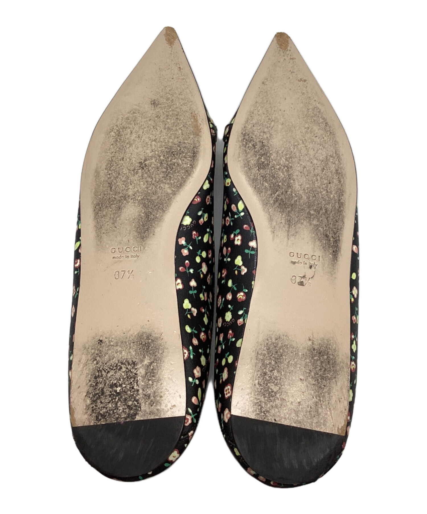 中古・古着通販】GUCCI (グッチ) Liberty floral ballet flat ブラック