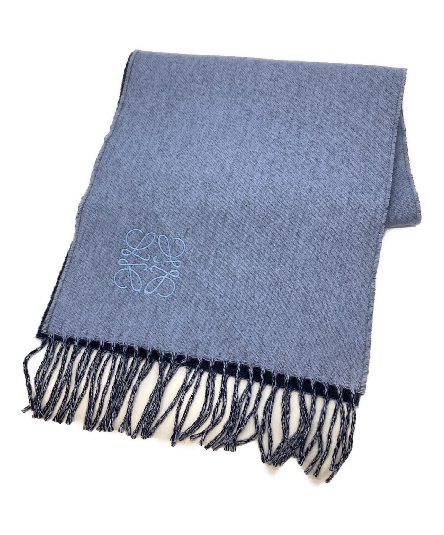 中古・古着通販】LOEWE (ロエベ) リバーシブルマフラー ブルー