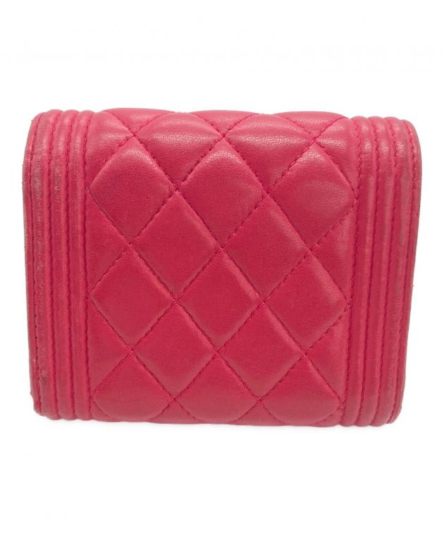 中古・古着通販】CHANEL (シャネル) コンパクトウォレット フューシャ