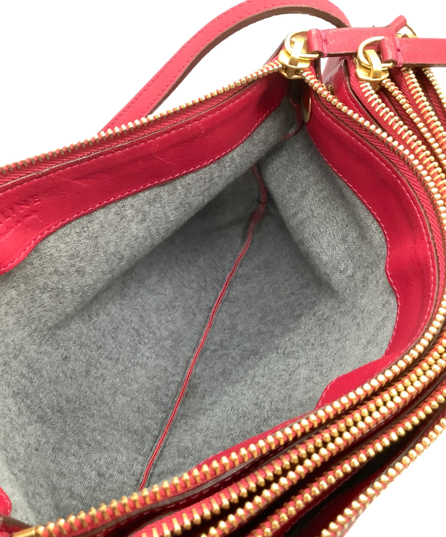中古・古着通販】CELINE (セリーヌ) ショルダーバッグ レッド
