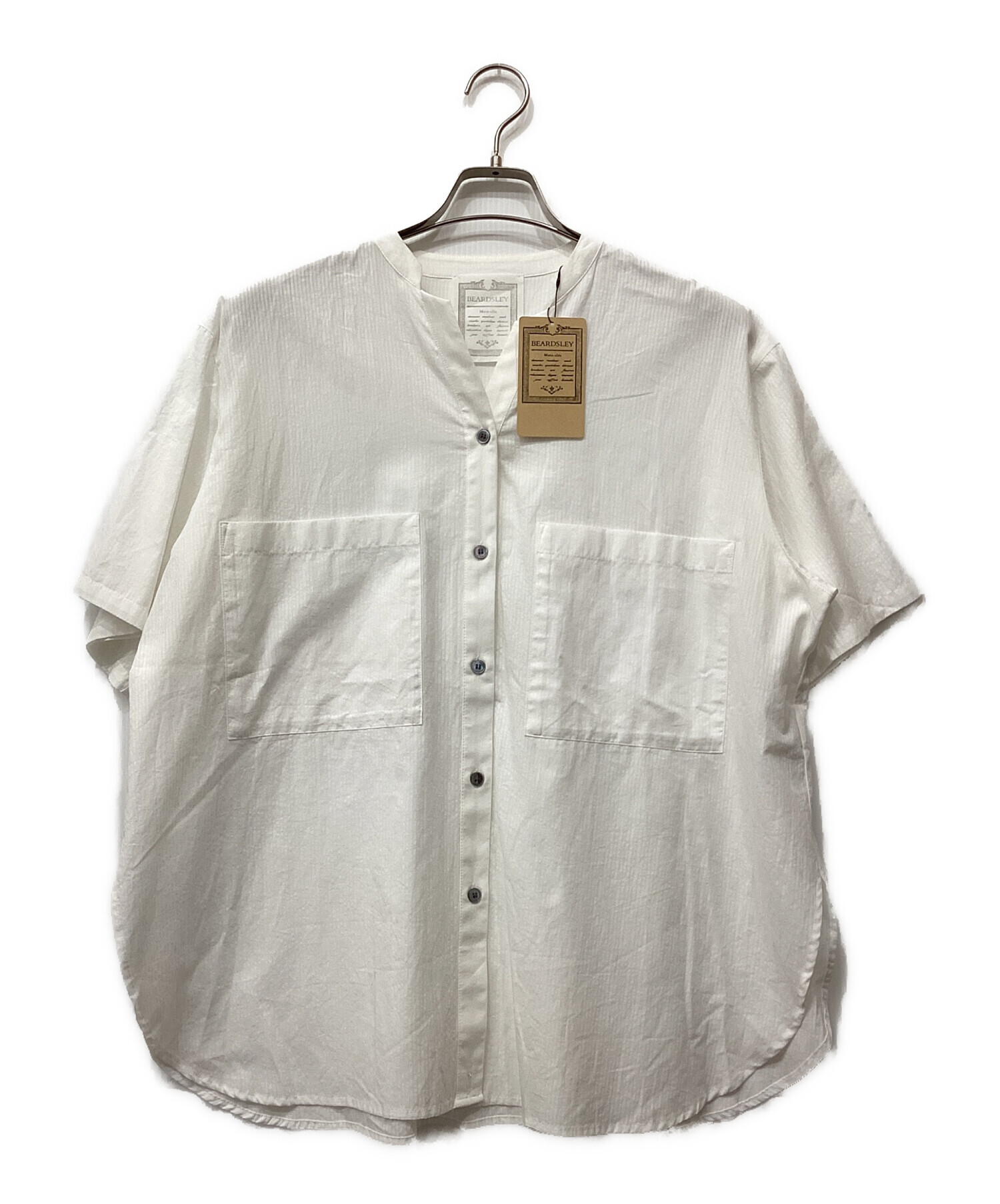 良好 BEARDSLEY ビアズリー シアーストライプ 2WAY シャツ サイズ:F  ブルー 綿 レディース 　240001150843 BEARDSLEY - 良好 BEARDSLEY ビアズリー シアーストライプ 2WAY シャツ