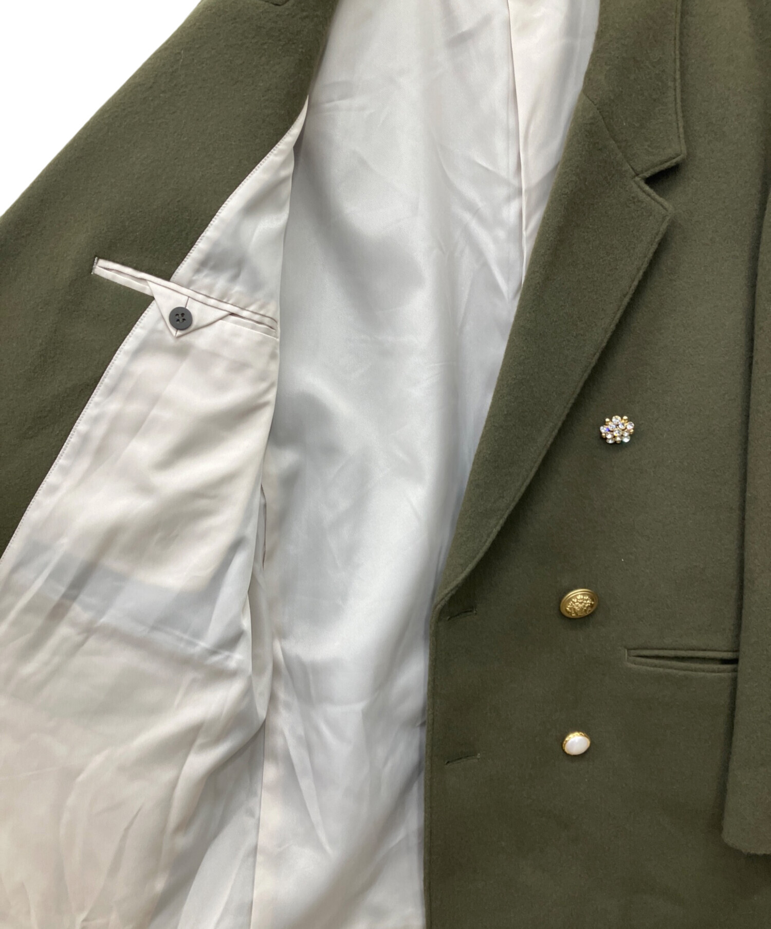 中古・古着通販】Ameri (アメリ) UND EMBELLISH PAPA JACKET オリーブ