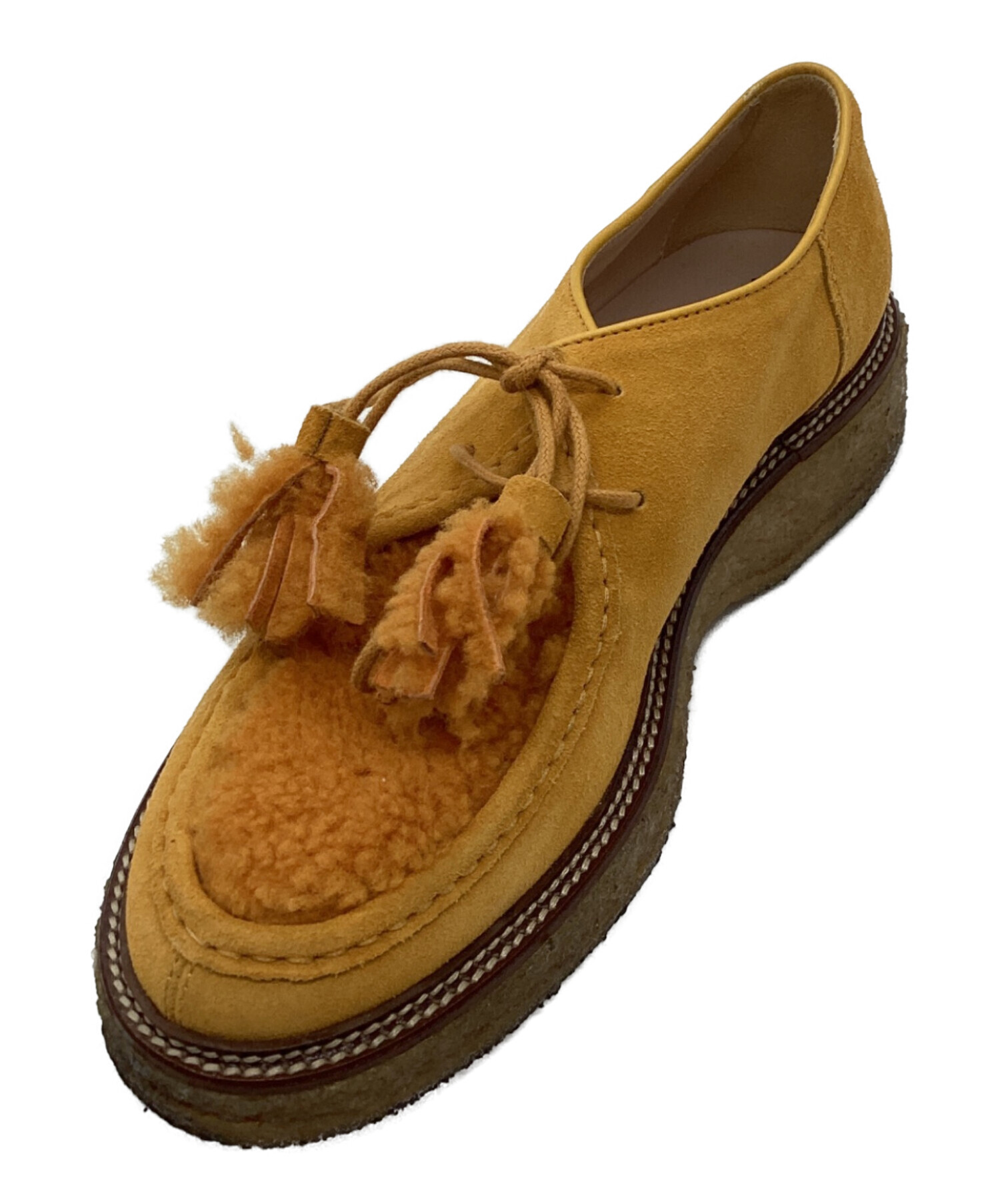 TOD’S レザーレースアップ　サイズ9 中古・古着通販】TOD'S (トッズ) レースアップシューズ オレンジ