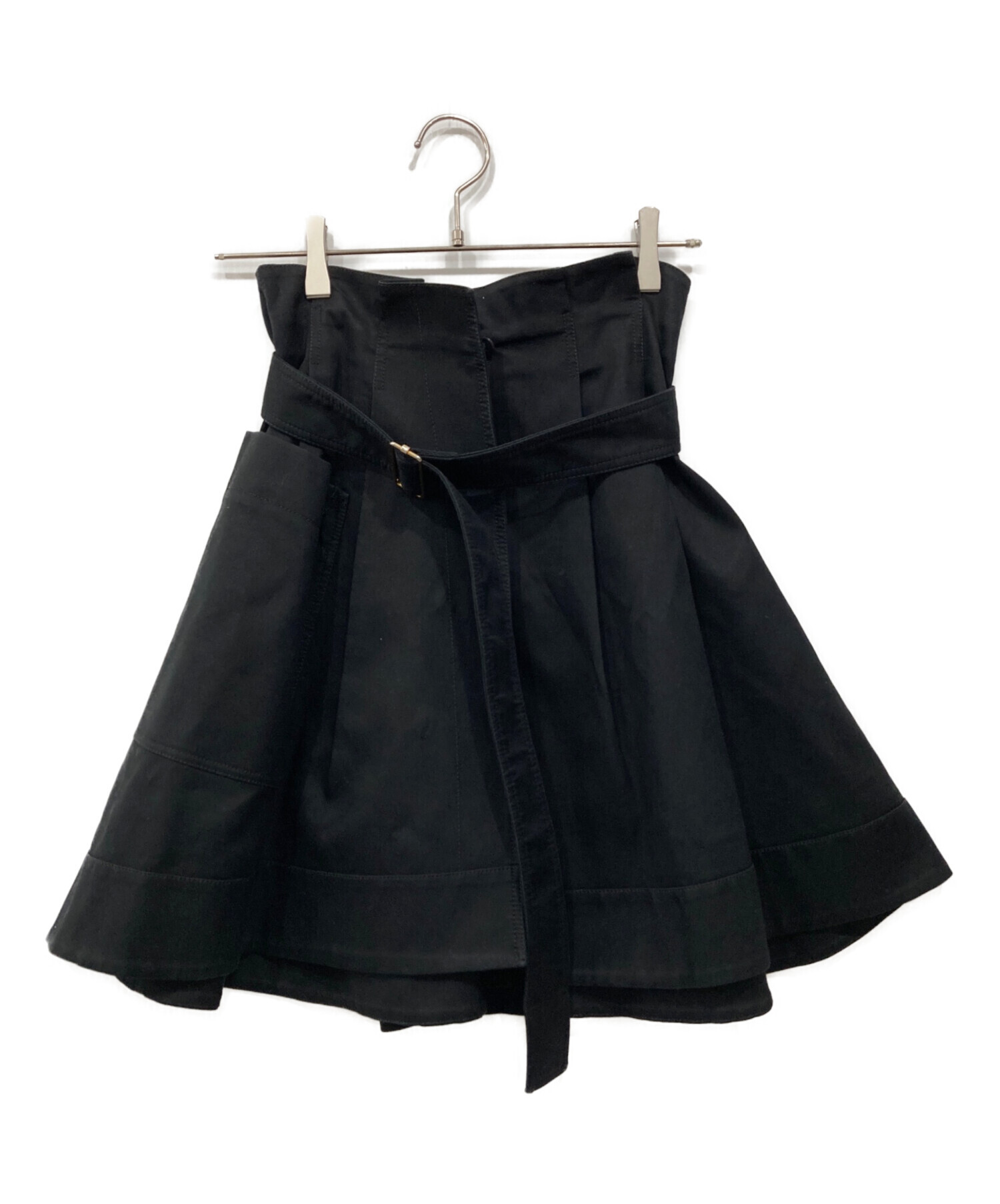 中古・古着通販】BALENCIAGA (バレンシアガ) ラップスカート ブラック 