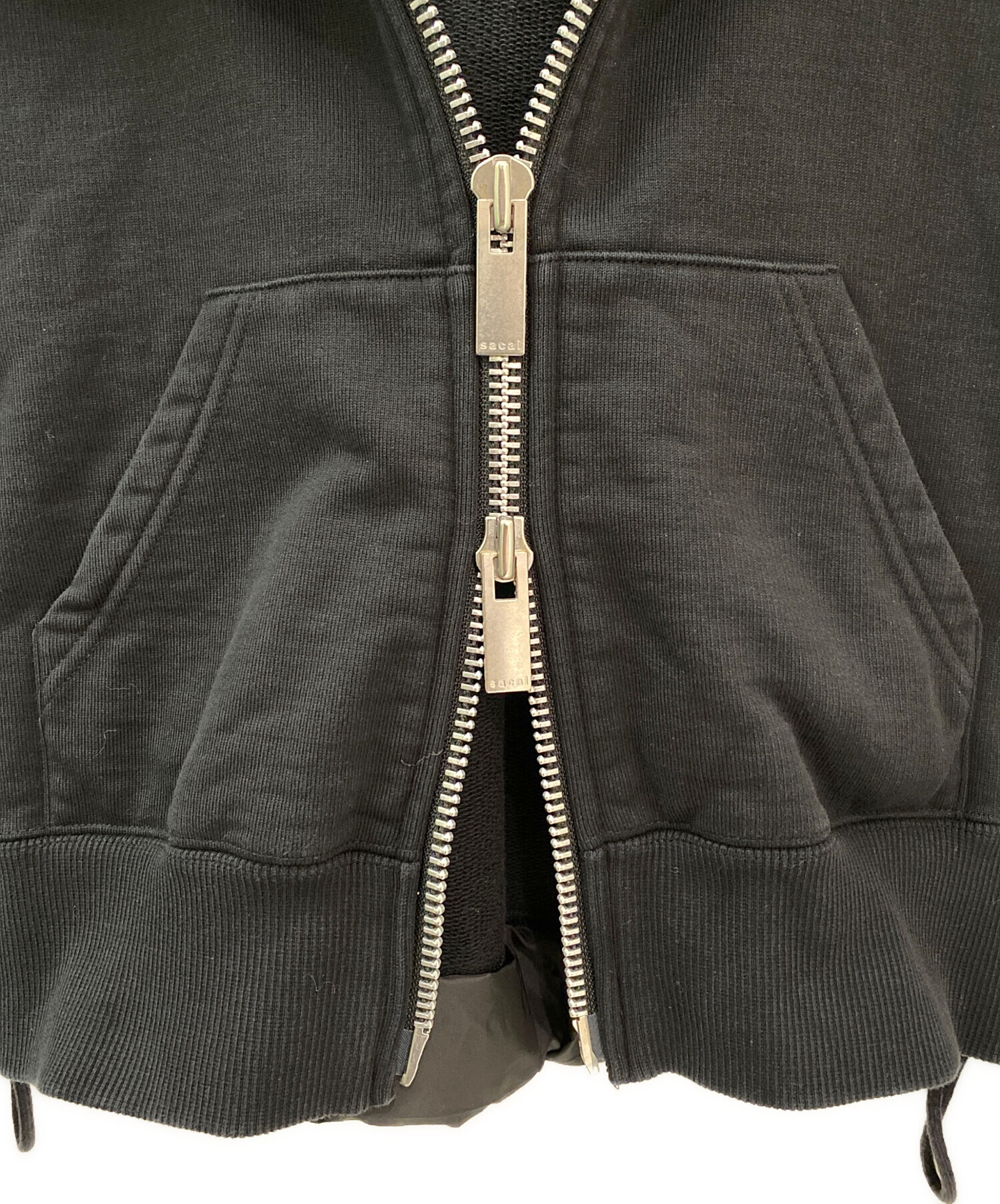 中古・古着通販】sacai (サカイ) S Sweat Jersey Hoodie ブラック