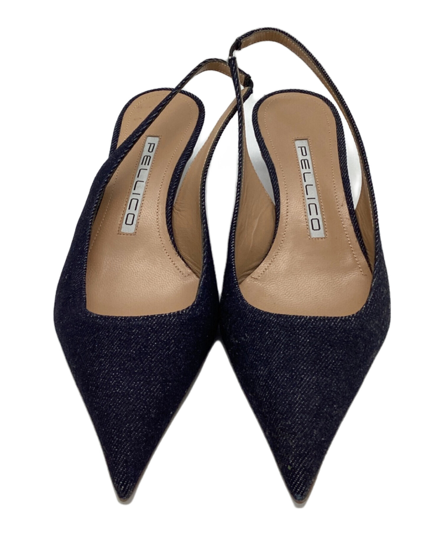 中古・古着通販】PELLICO (ペリーコ) SLINGBACK HEEL DENIM インディゴ