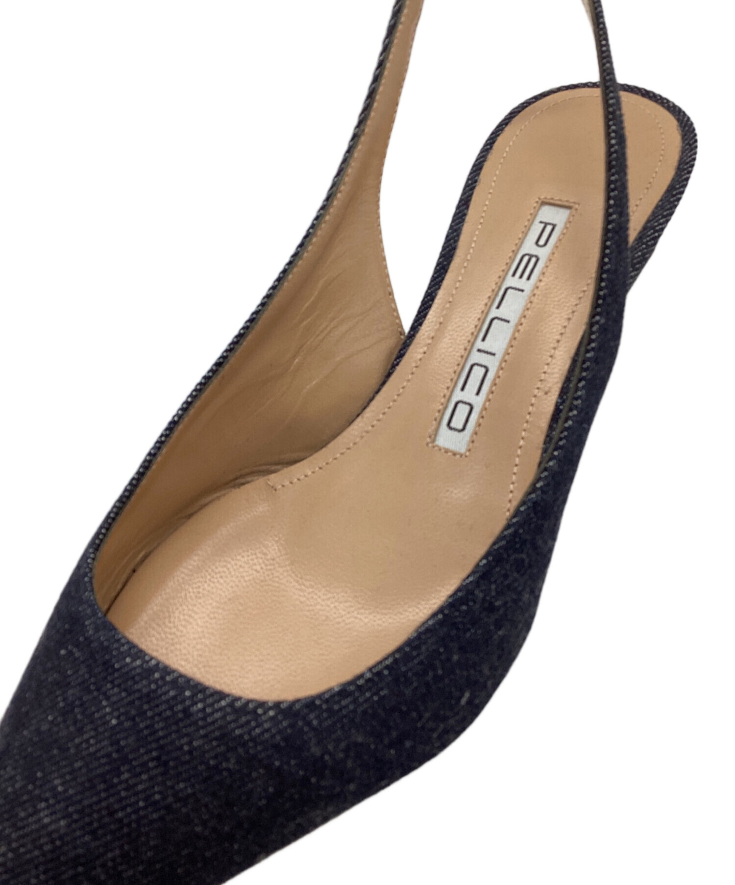 中古・古着通販】PELLICO (ペリーコ) SLINGBACK HEEL DENIM インディゴ