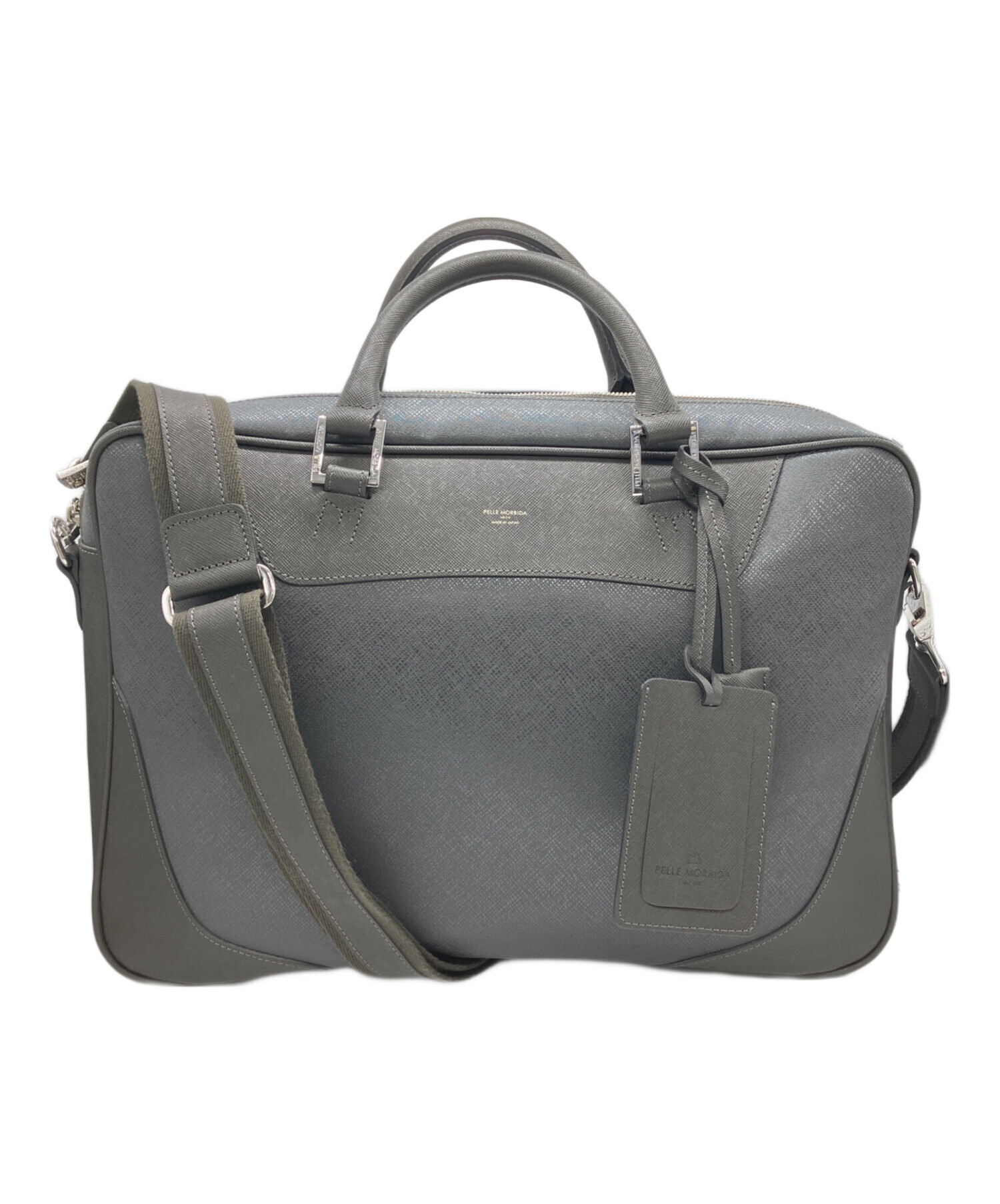 PELLE MORBIDA グレー ビジネスバッグ 中古・古着通販】PELLE MORBIDA (ペッレモルビダ) ブリーフバッグ