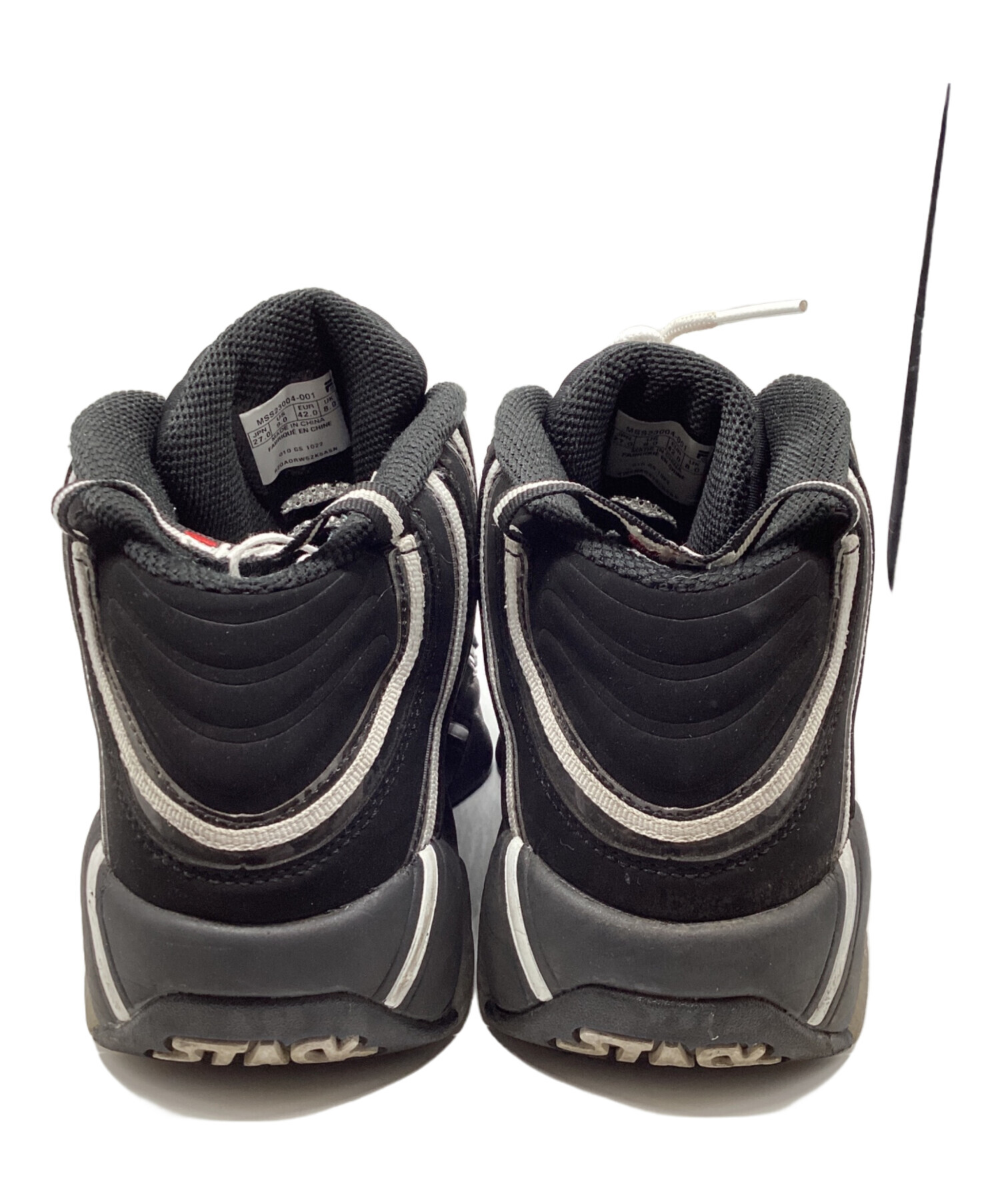 中古・古着通販】FILA (フィラ) ハイカットスニーカー ブラック サイズ