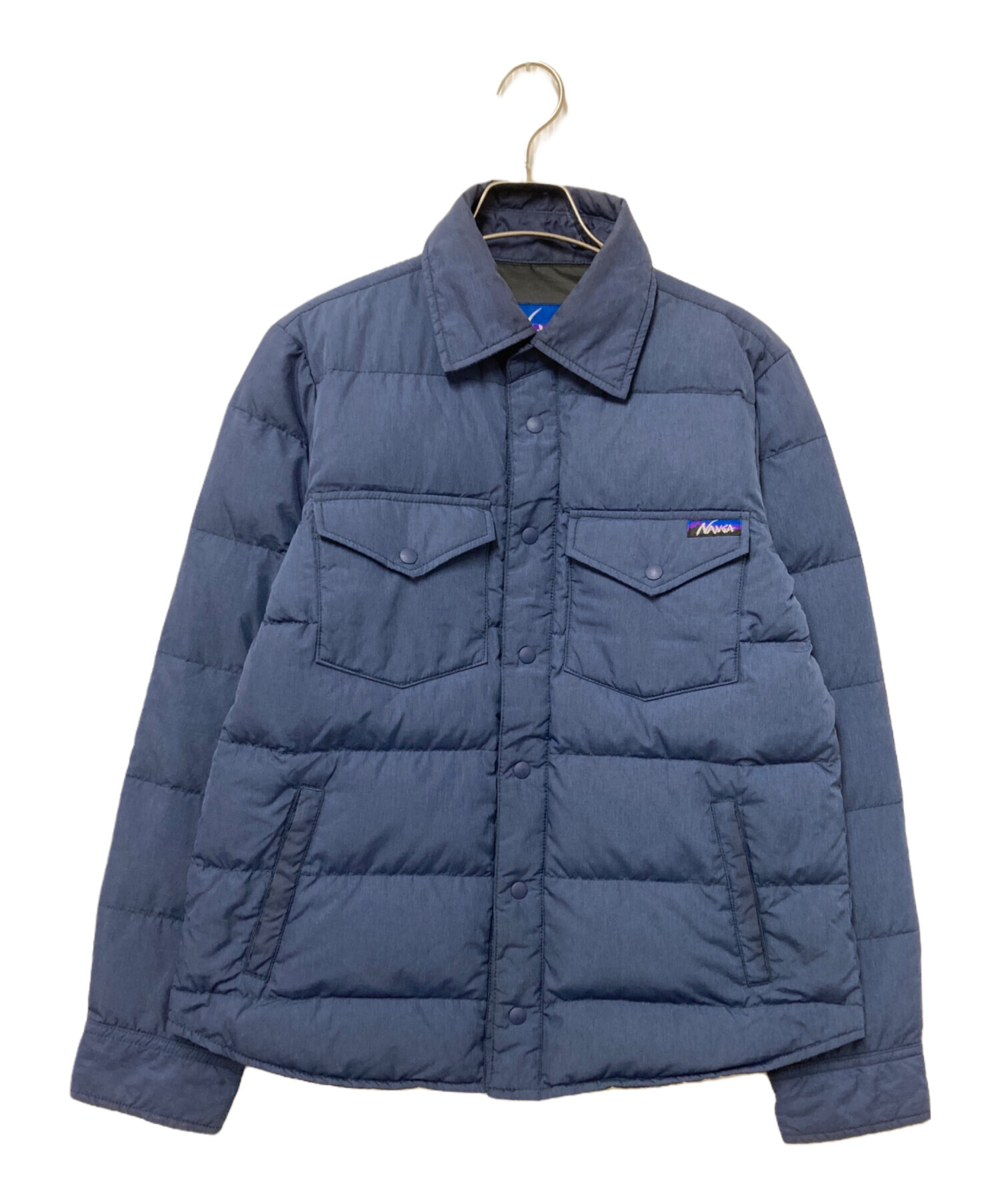 中古・古着通販】NANGA (ナンガ) ダウンシャツ ネイビー サイズ:S 