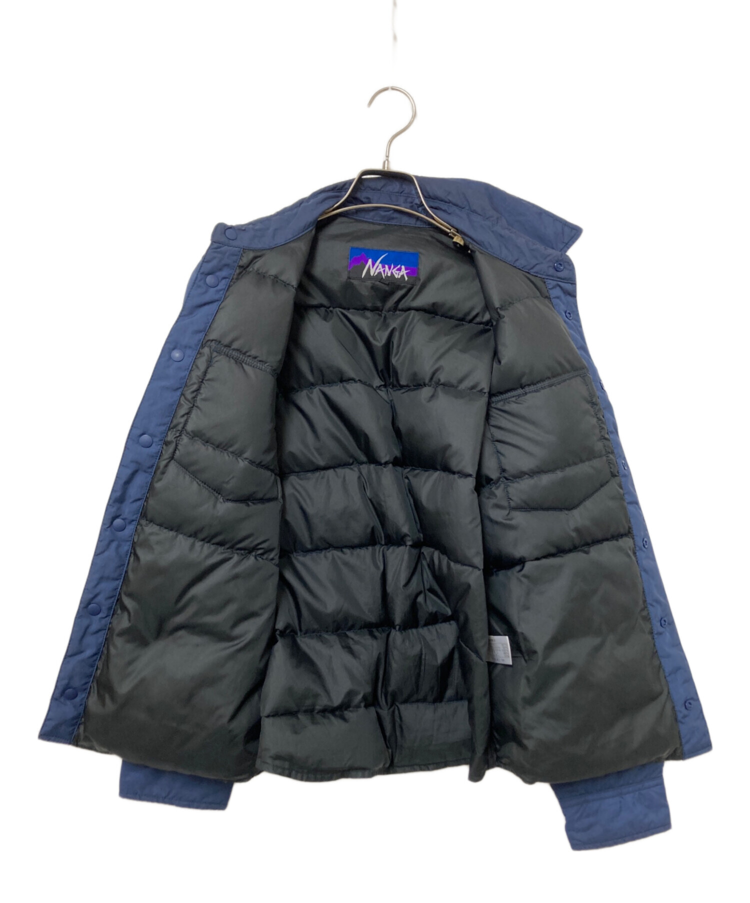 中古・古着通販】NANGA (ナンガ) ダウンシャツ ネイビー サイズ:S 