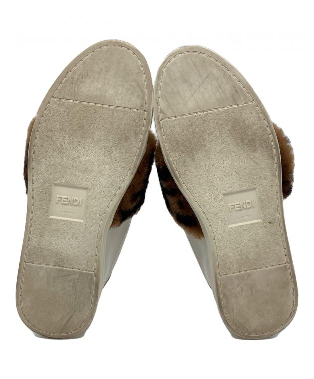中古・古着通販】FENDI (フェンディ) ズッカファースリッポン ホワイト